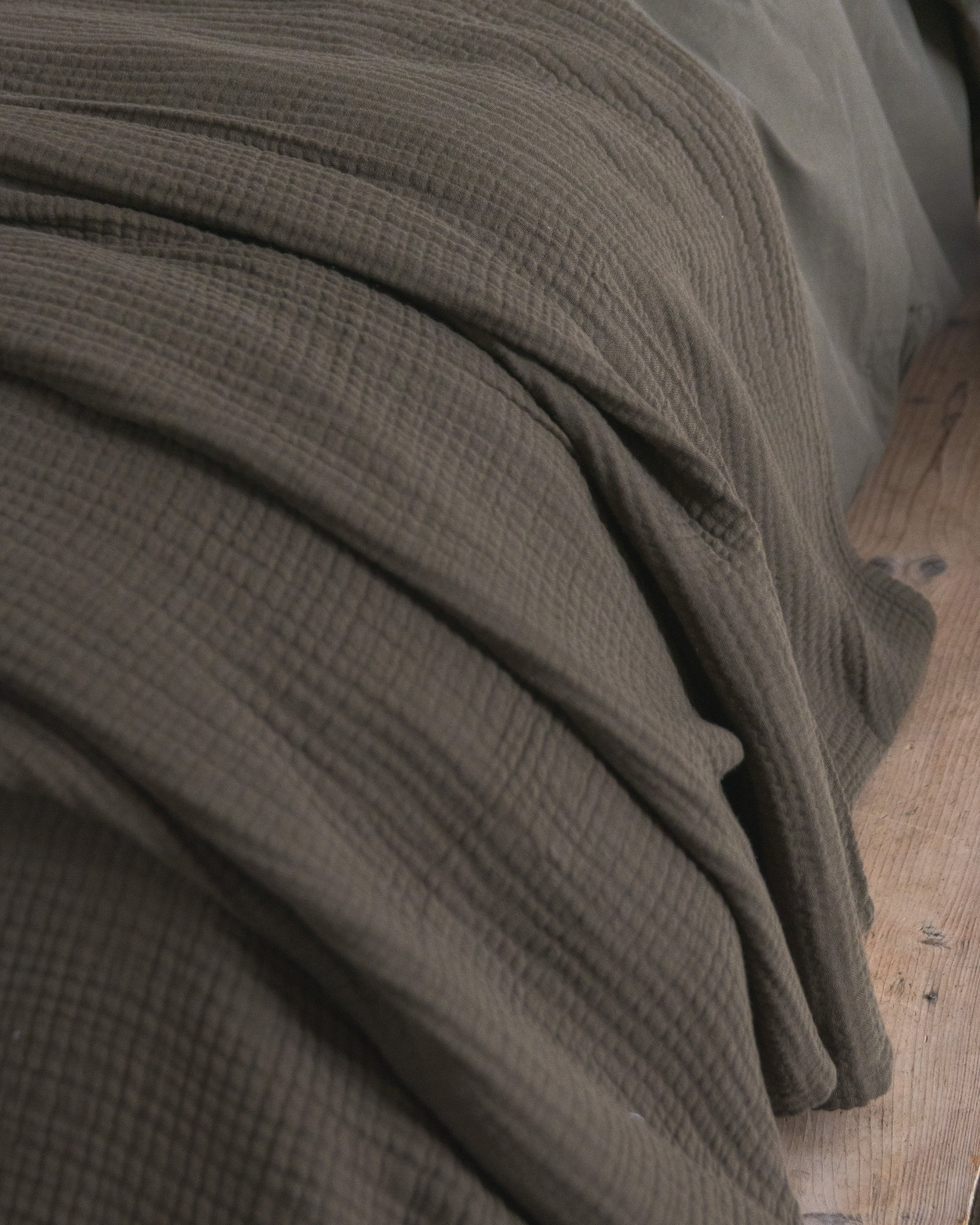 Bedspread VINTAGE COTTON Khaki Green