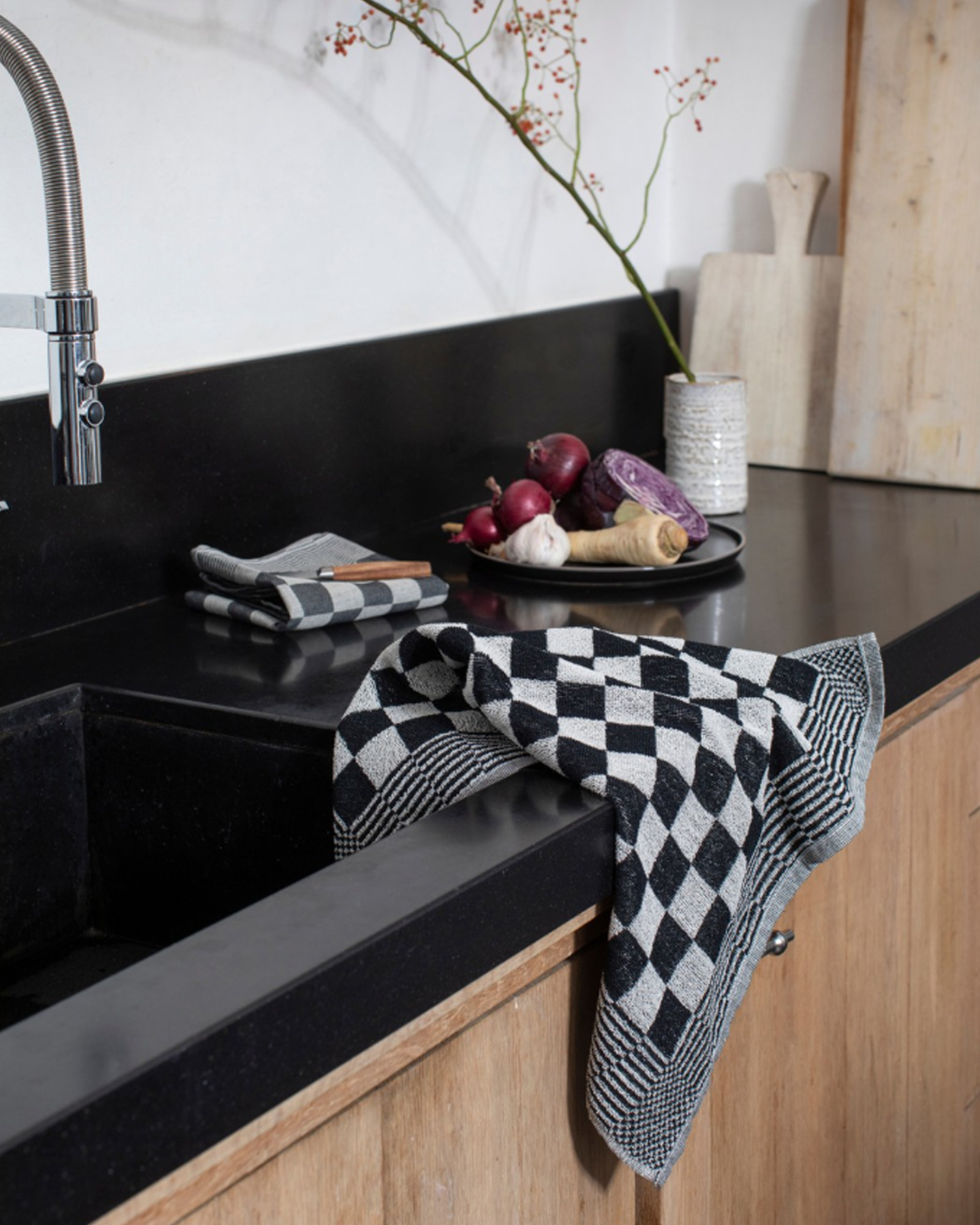 Serviette invité BARBECUE black