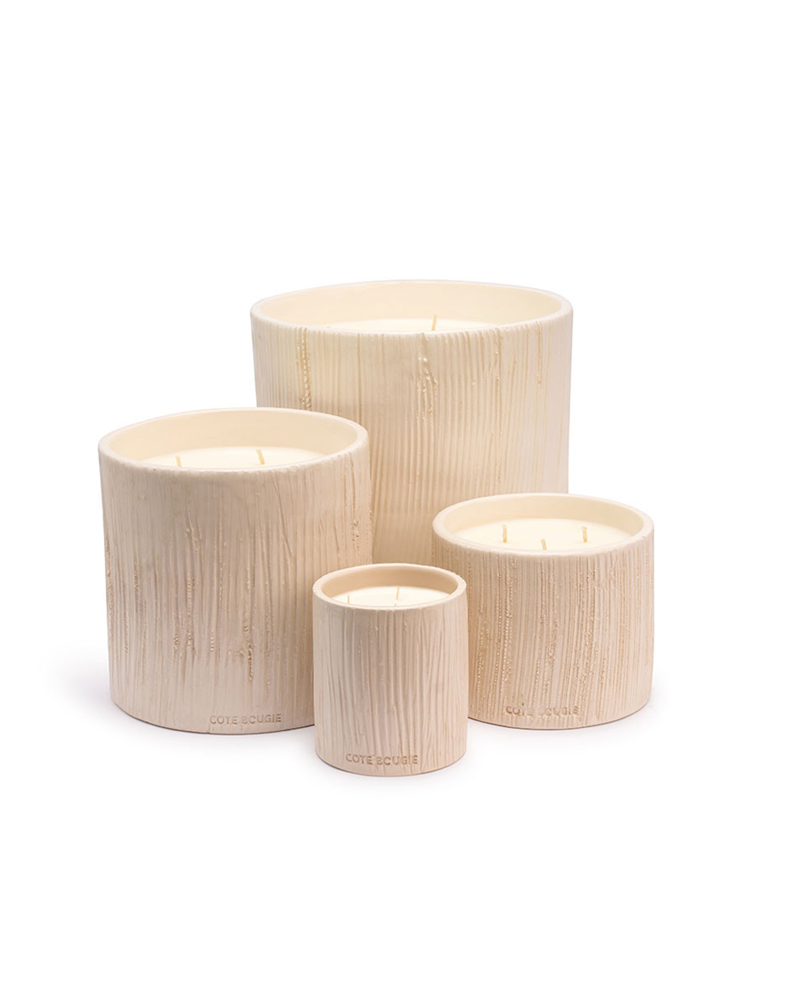 Kaars CERAMIQUE STRIEE Blanc