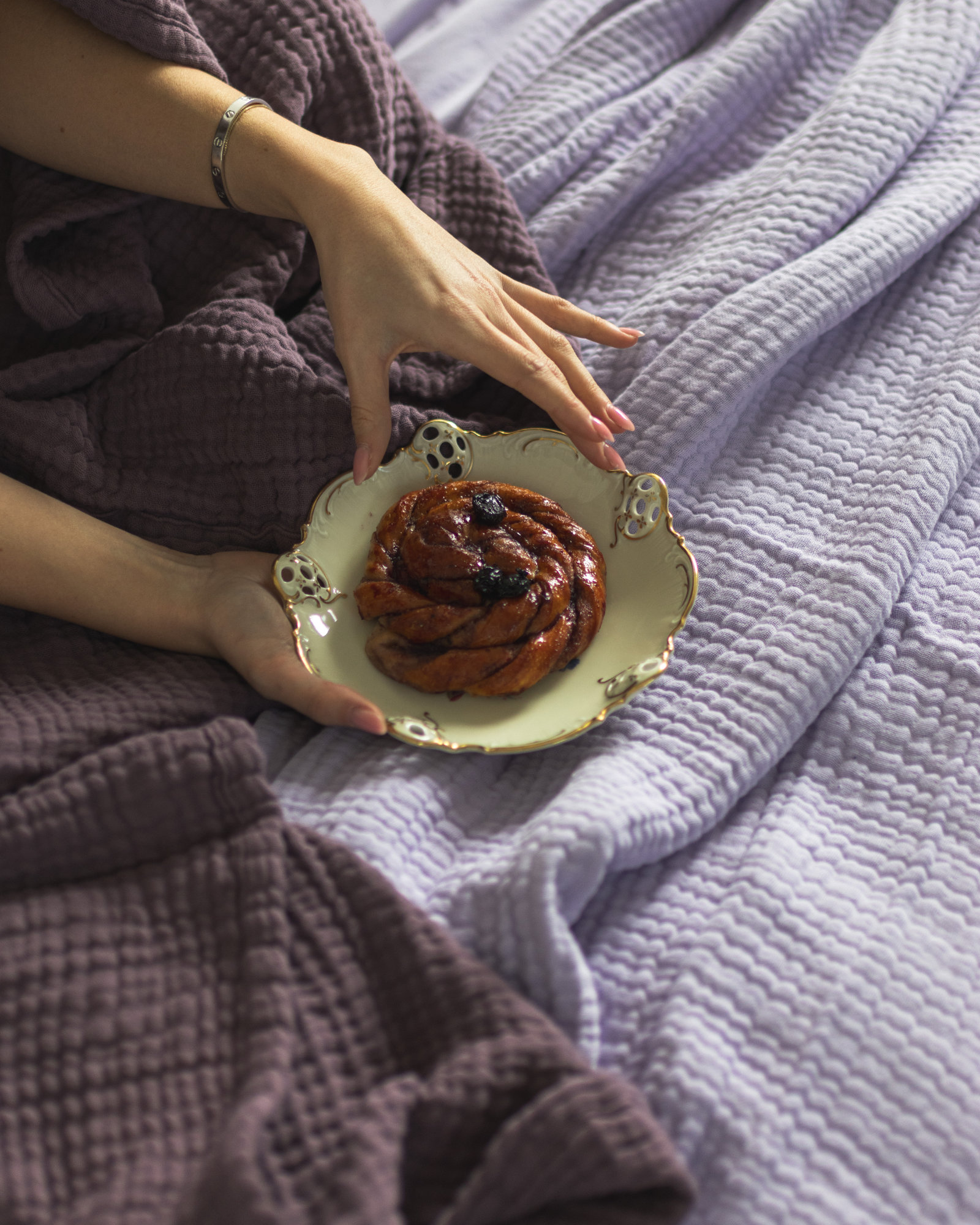 Bedsprei VINTAGE COTTON Lucky Lila