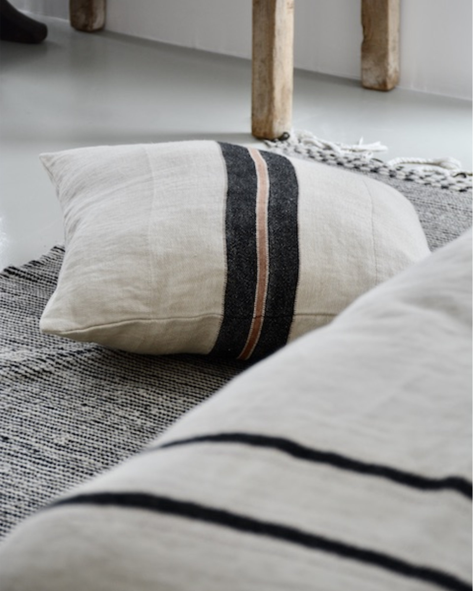 Coussin THE PATAGONIAN STRIPE Black Stripe