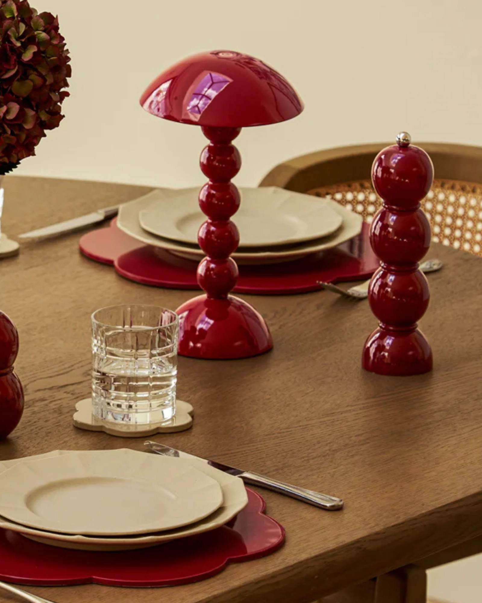 Salt or Pepper Mill BOBBIN Cherry