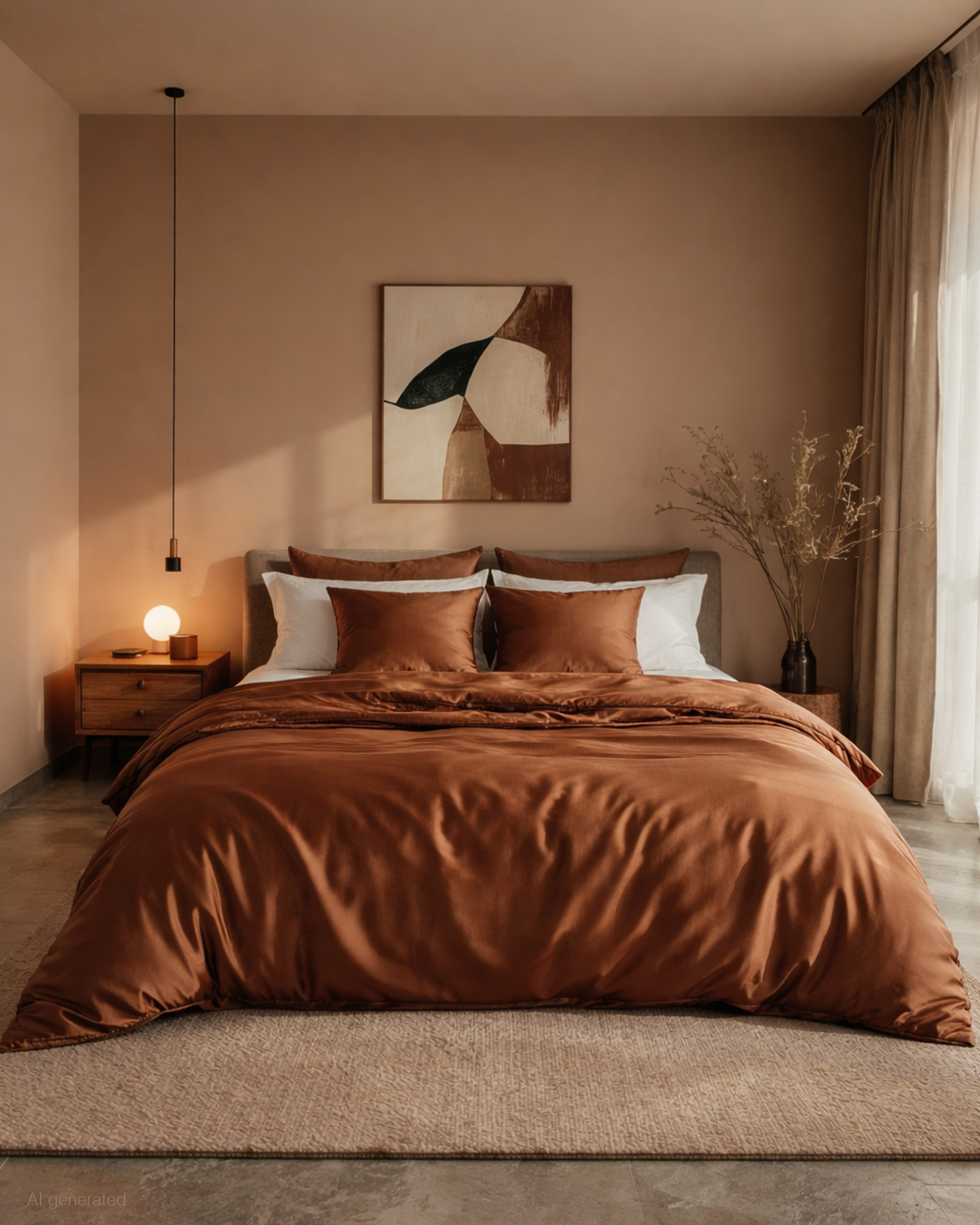 Bed linen set SATI Cinnamon