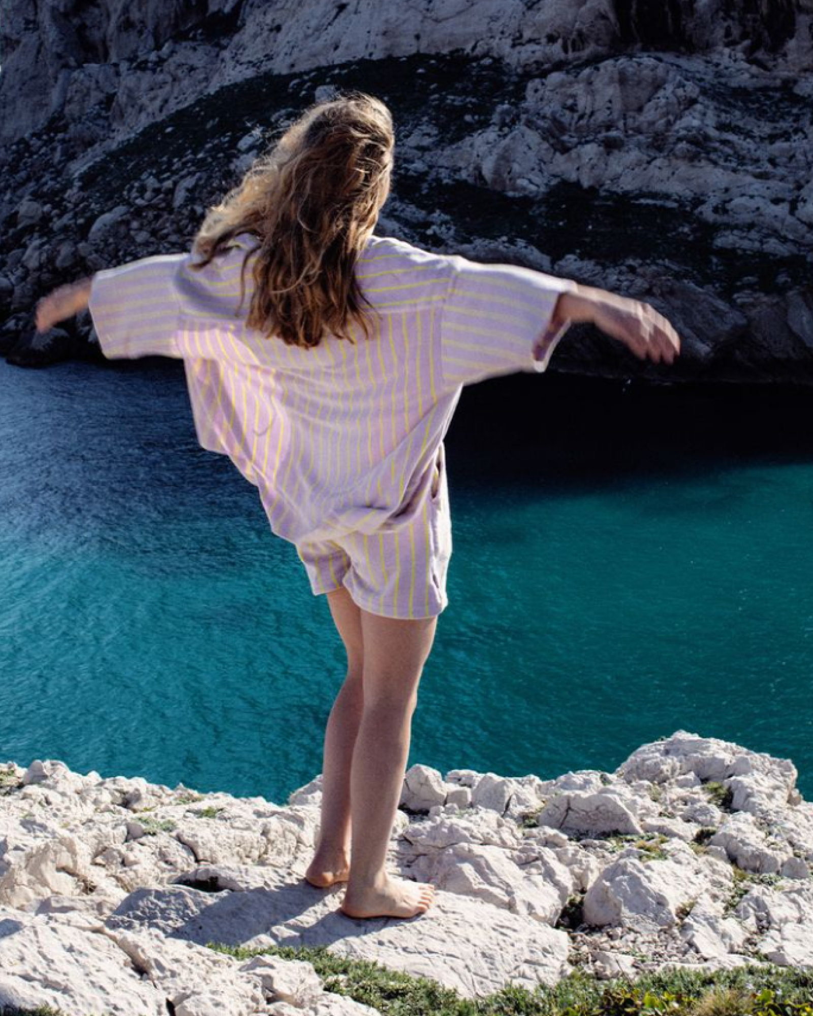 Shorts NARAM Lilac & neon yellow