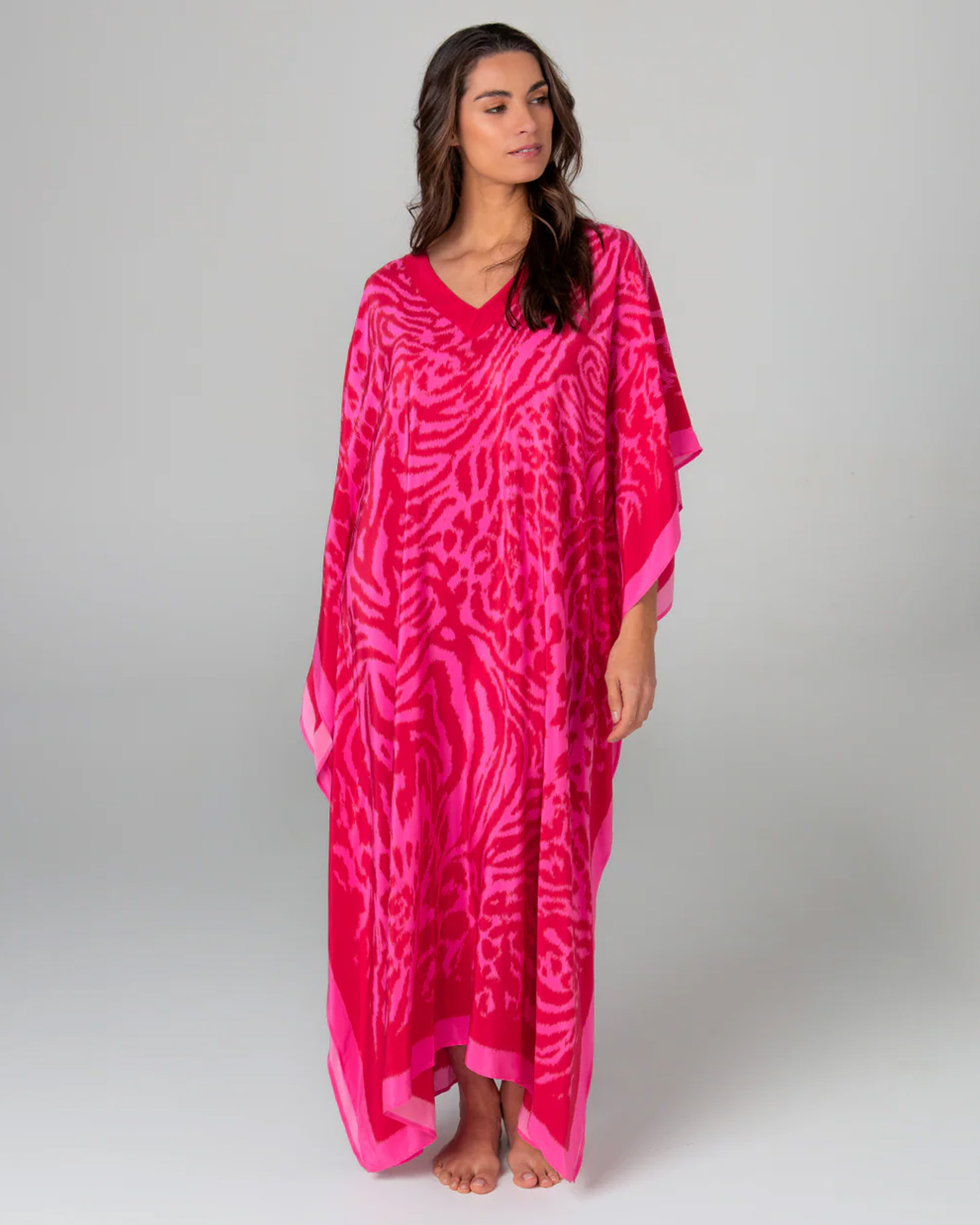 Kaftan FRIDA Animals Red