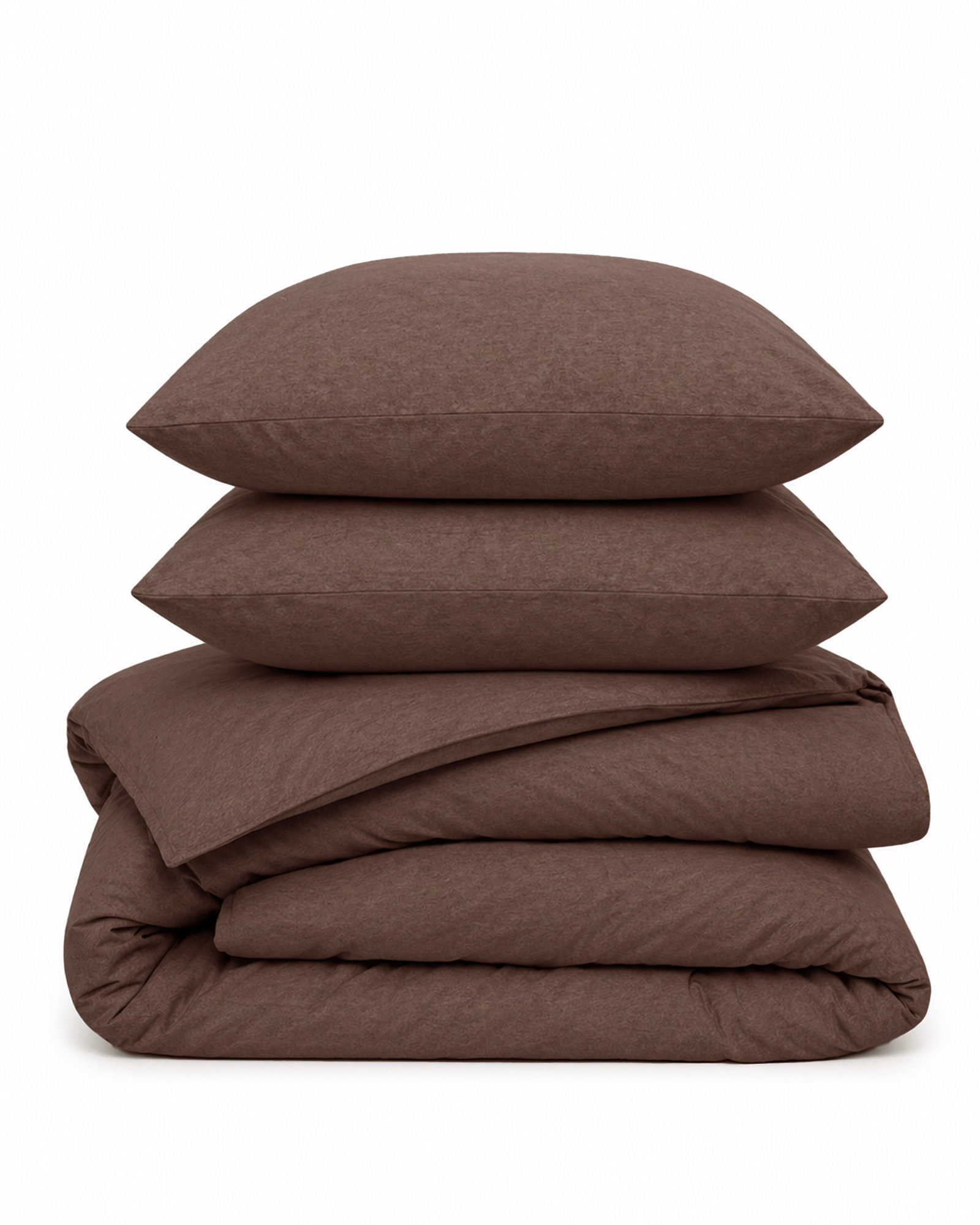 Dekbedset SUNDAY JERSEY Brown melange