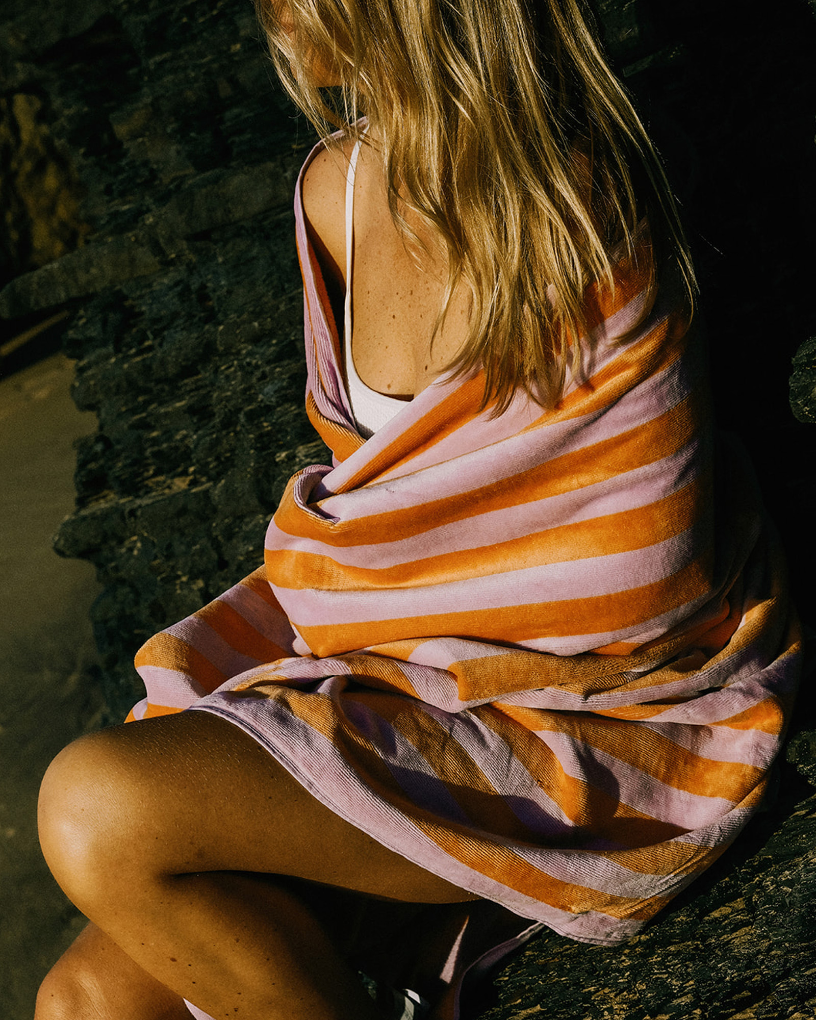 Drap de plage CABANE Lavender/Peach