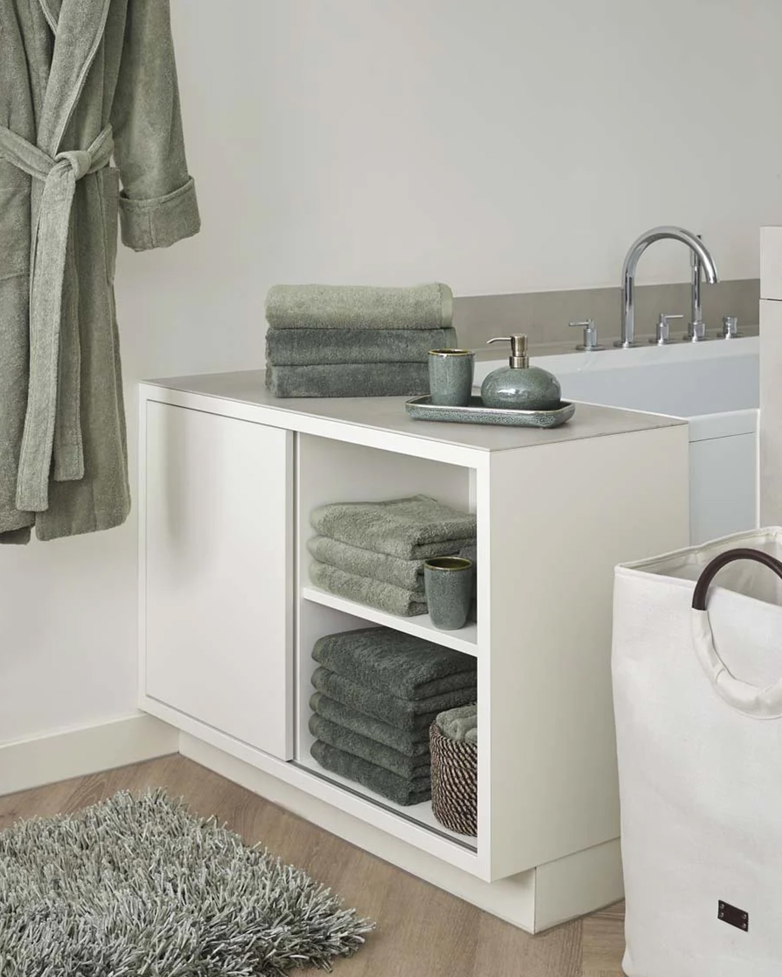 Laundry basket JADA Ivory