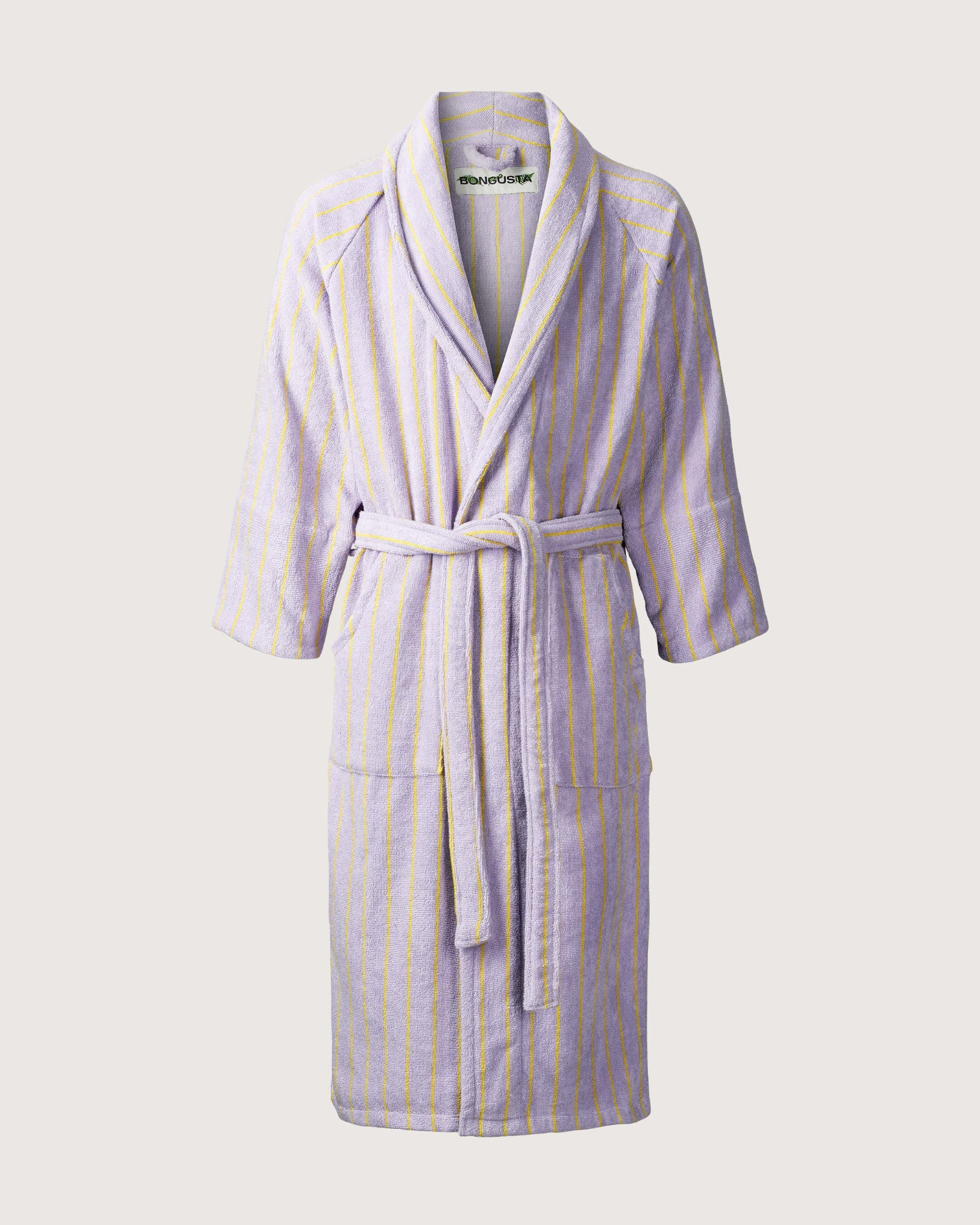 Bathrobe NARAM Lilac & neon yellow