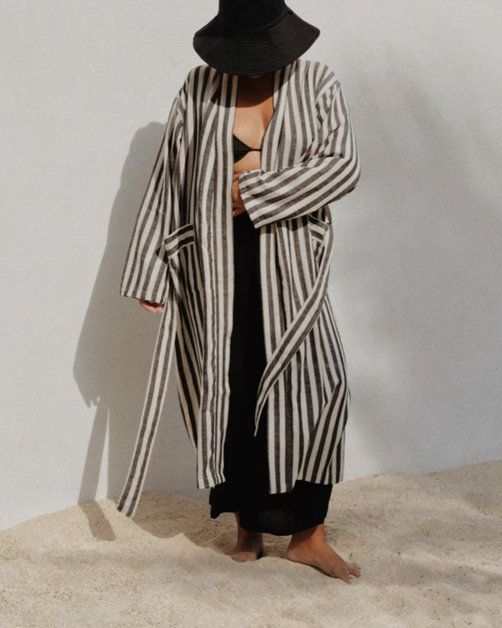 Peignoir STRIPED Black