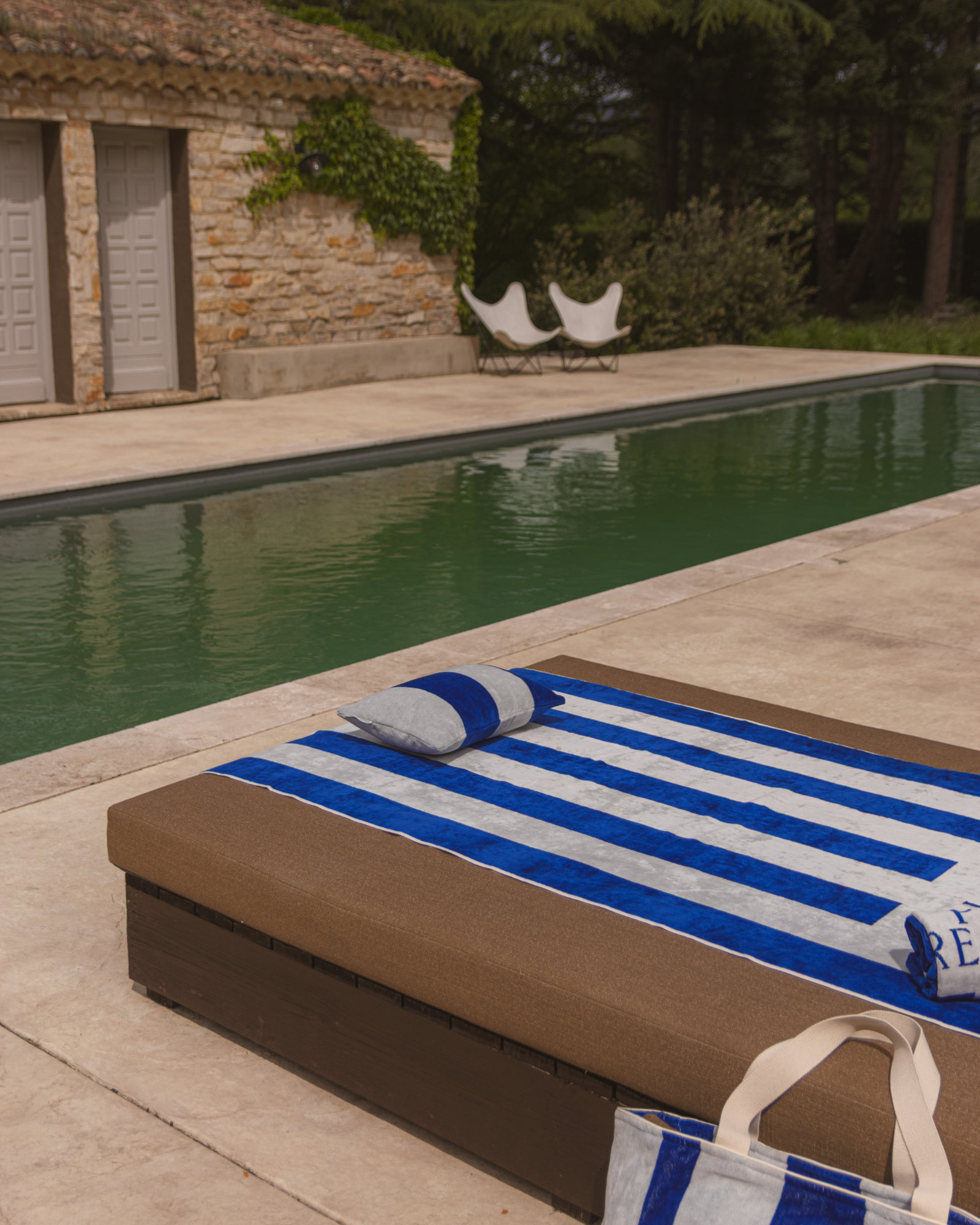 Strandlaken PLACE RESERVEE Mykonos Blue 