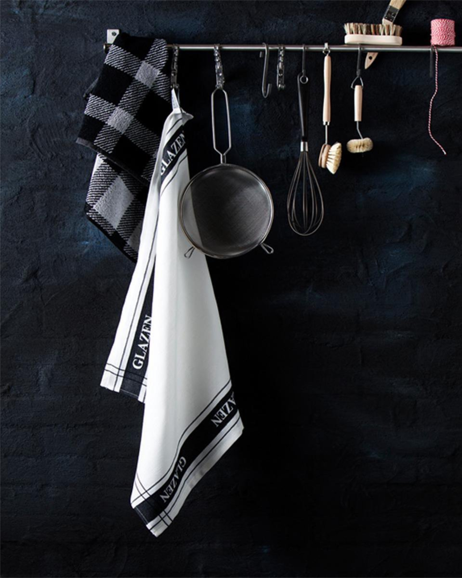 Arli - Kitchen towel GLAZEN LINNEN - 60x65 cm - White