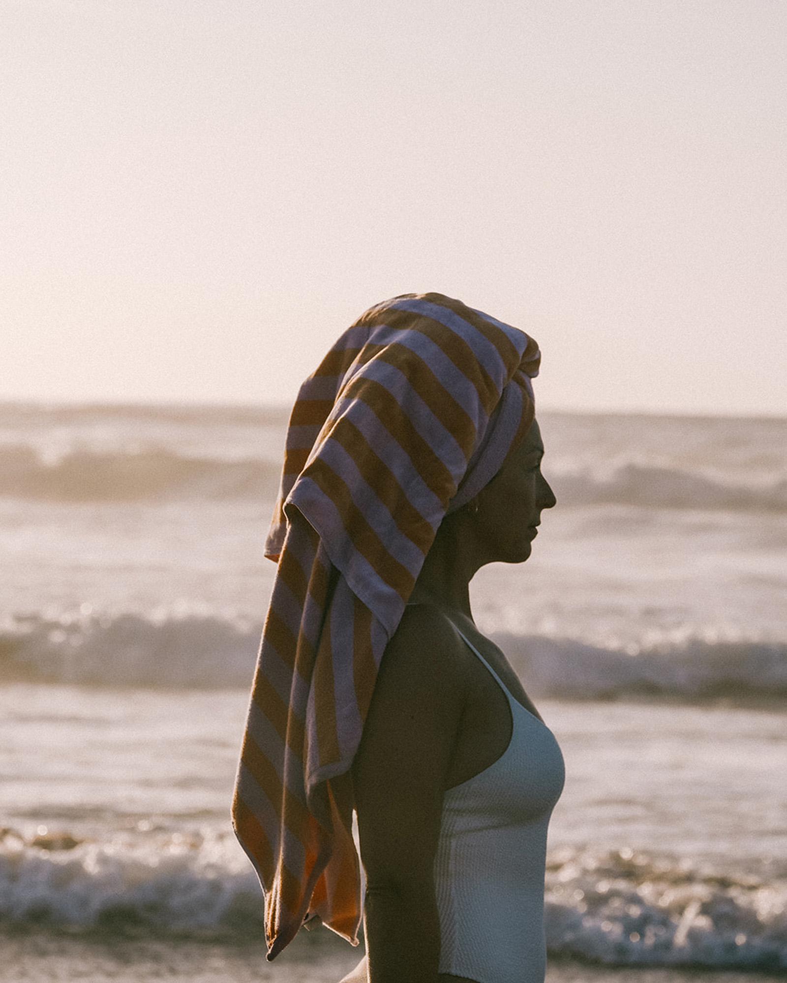 Drap de plage CABANE Lavender/Peach