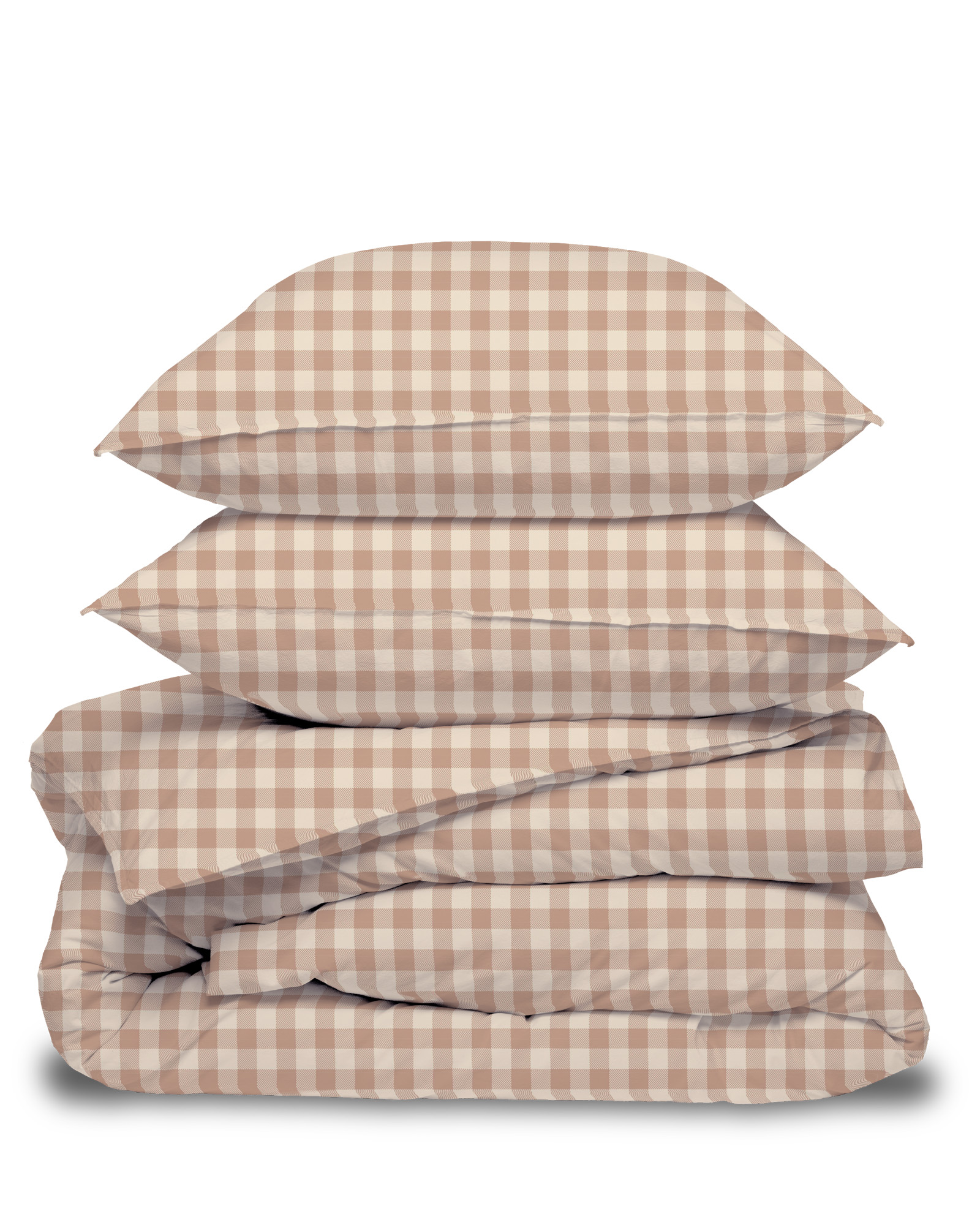 Parure de lit VICHY FLANEL Maple Sugar