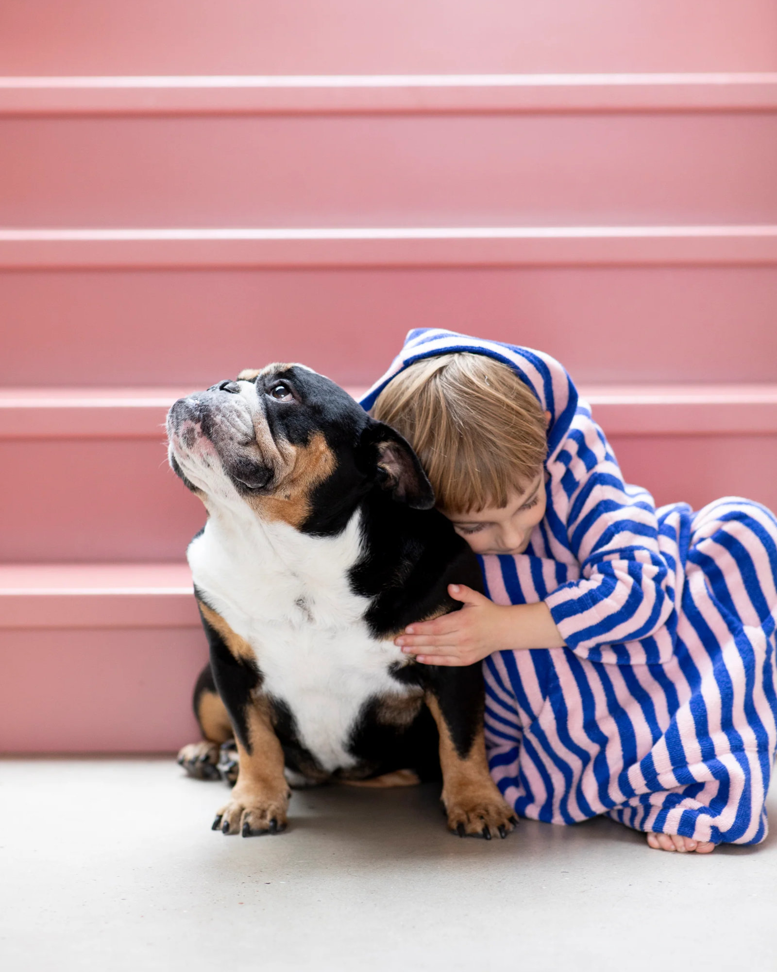 Poncho NARAM Dazzling blue & rose