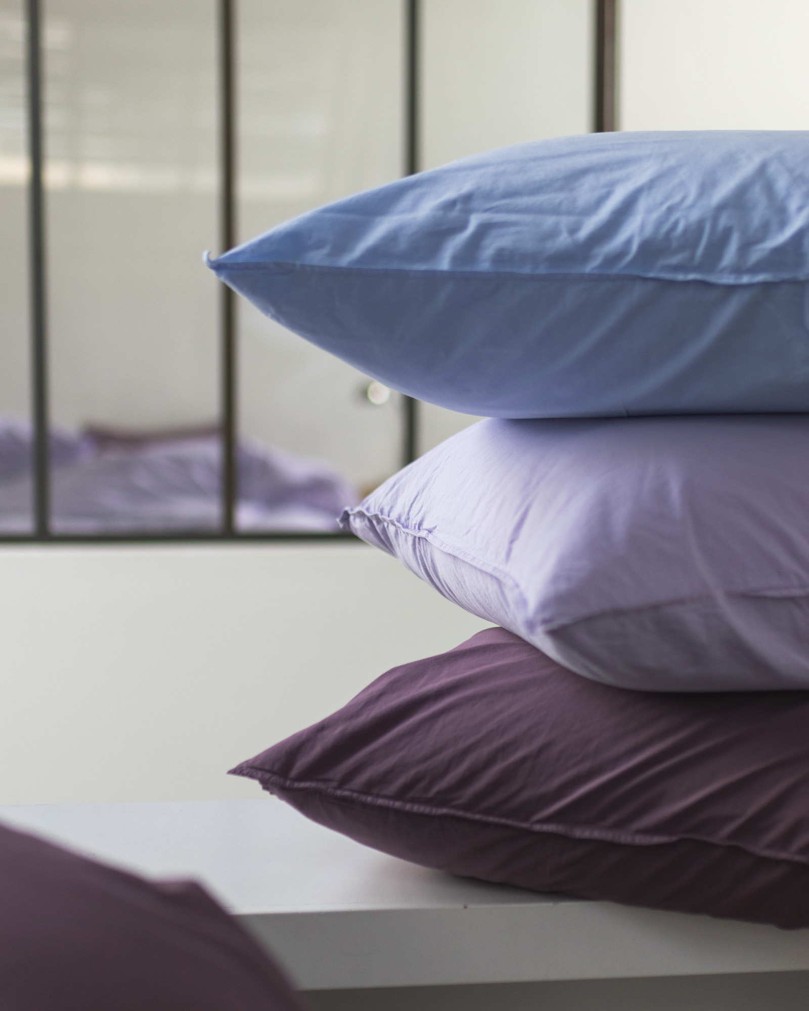 Dekbedset VINTAGE COTTON Aubergine