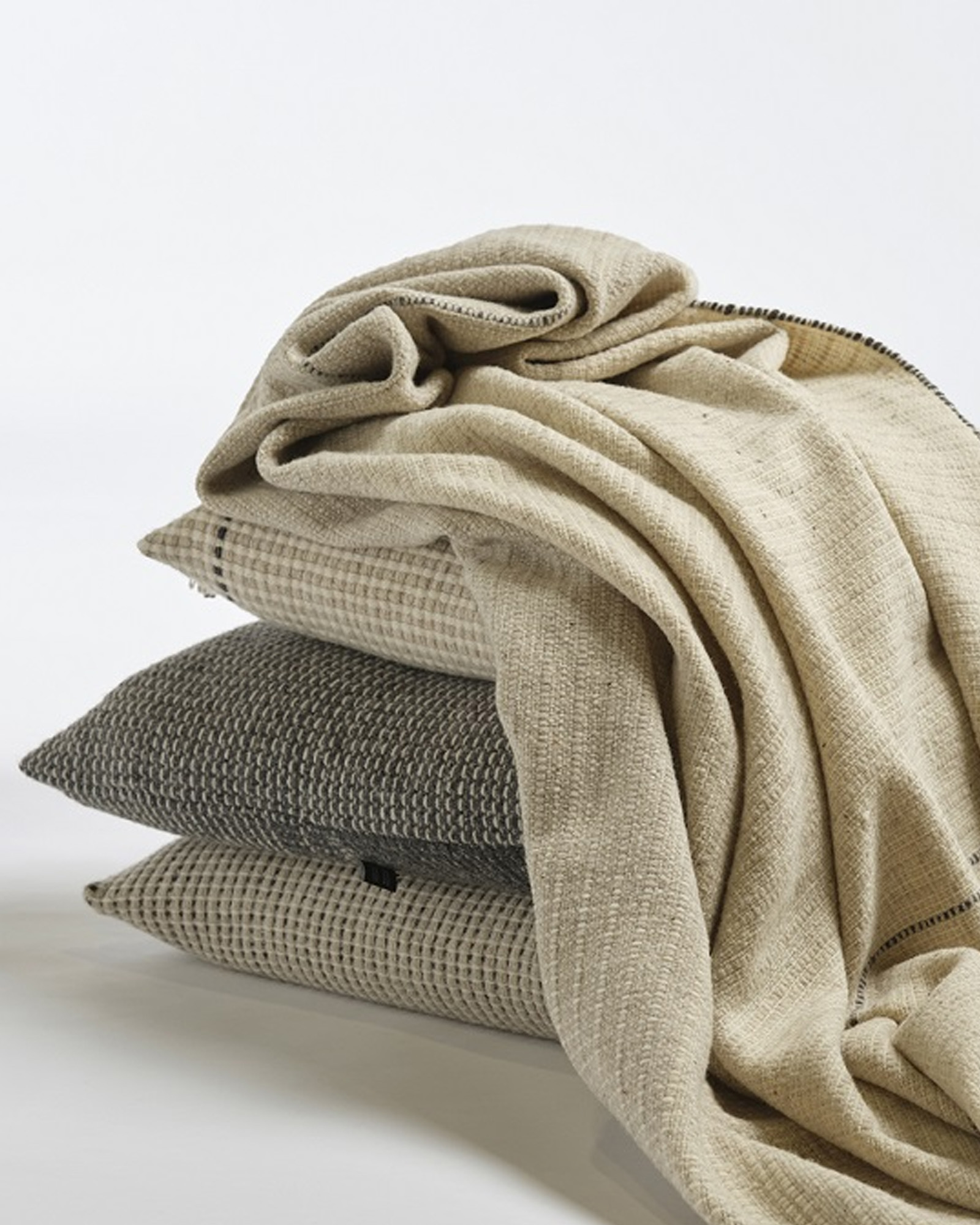 Bedspread ARAN White/Grey