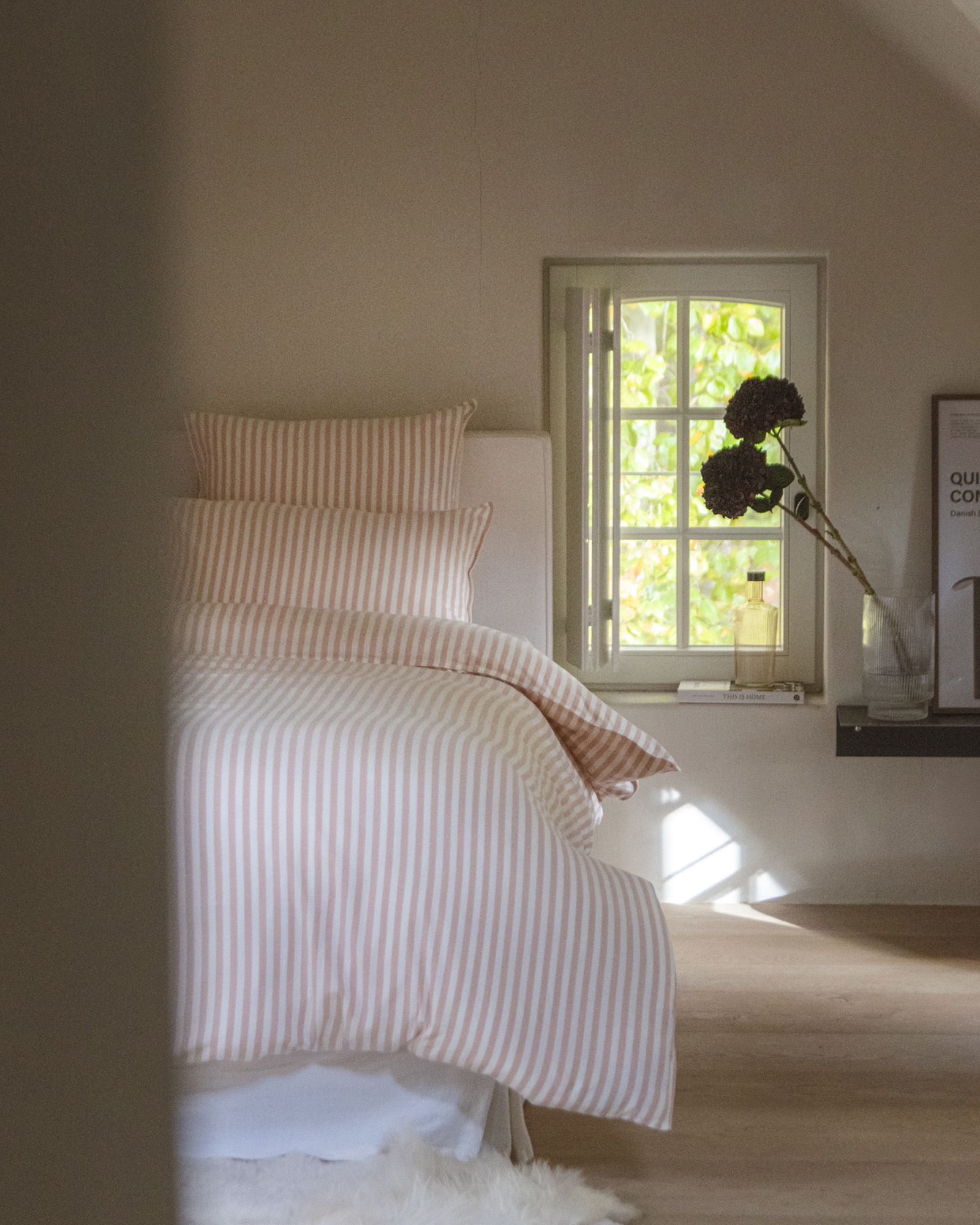 Bed linen set STRIPE FLANEL Maple Sugar