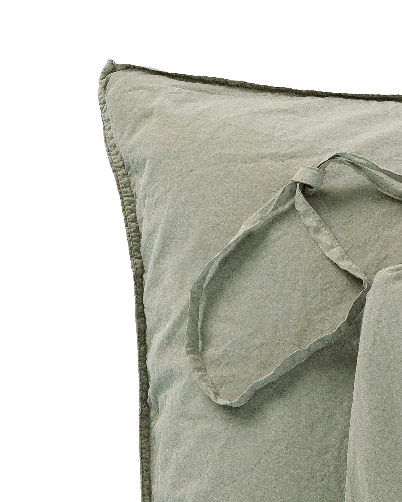 MARIE-MARIE - Pillowcase VINTAGE COTTON Olive - 65x65 cm - Olive