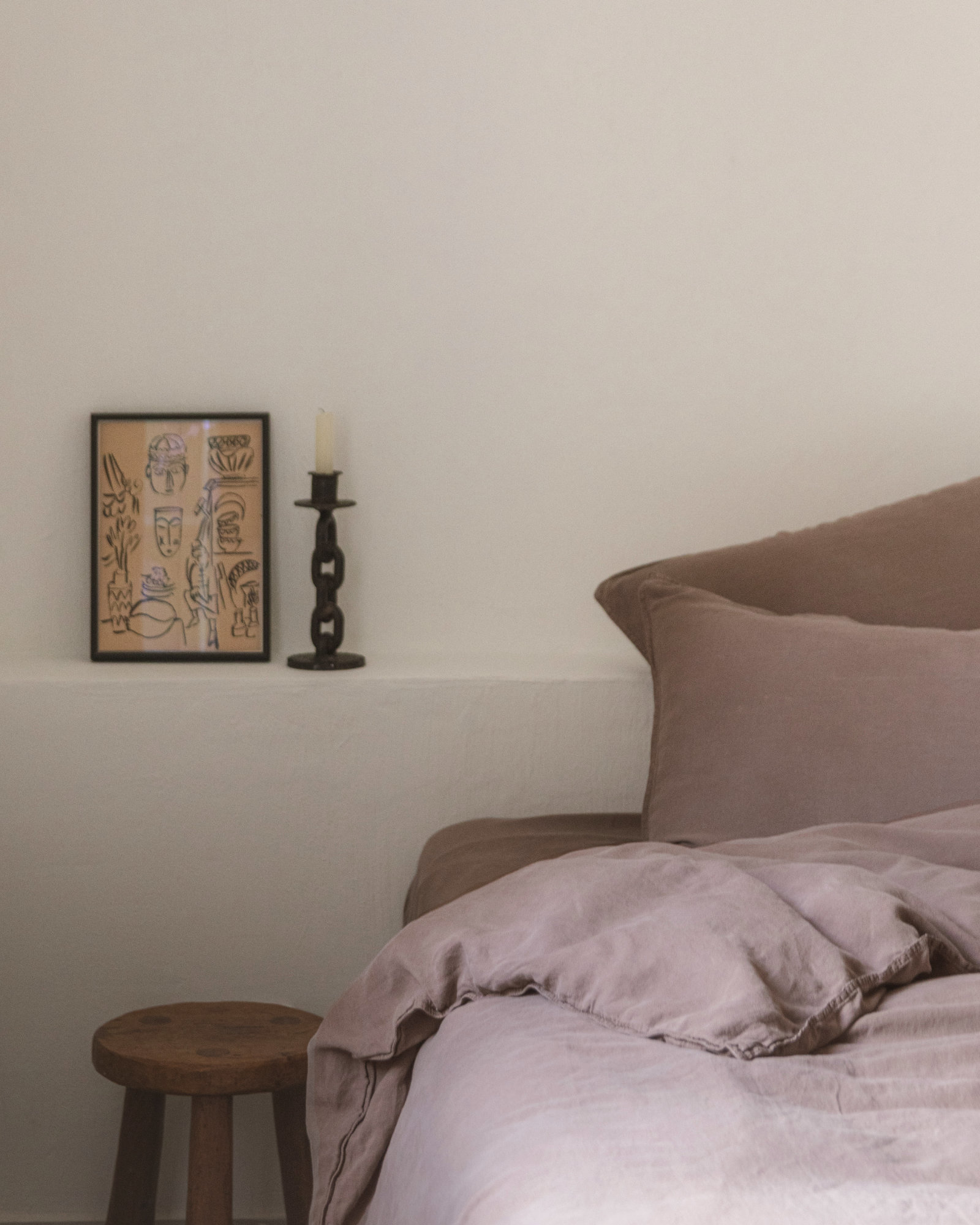 Taie doreiller LINEN STORIES Wood