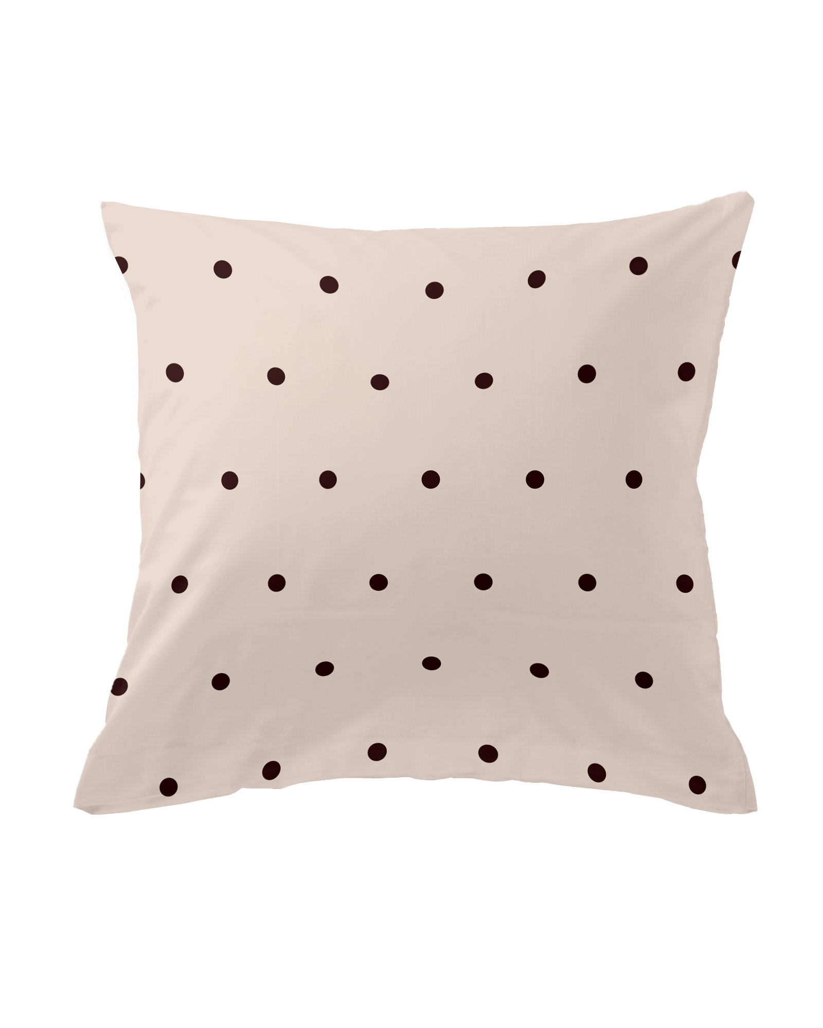 Pillowcase POPPY Ivory & Burgundy Brown