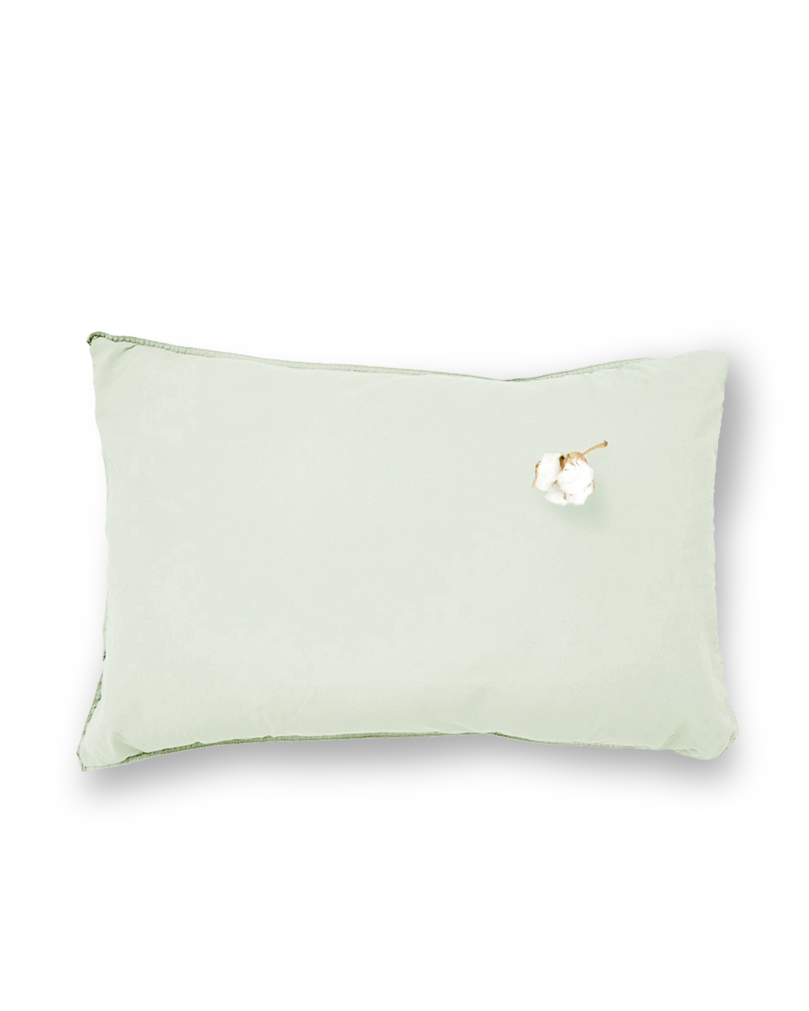 MARIE-MARIE - Cushion VINTAGE COTTON Green tea - 40x60 cm - Green tea