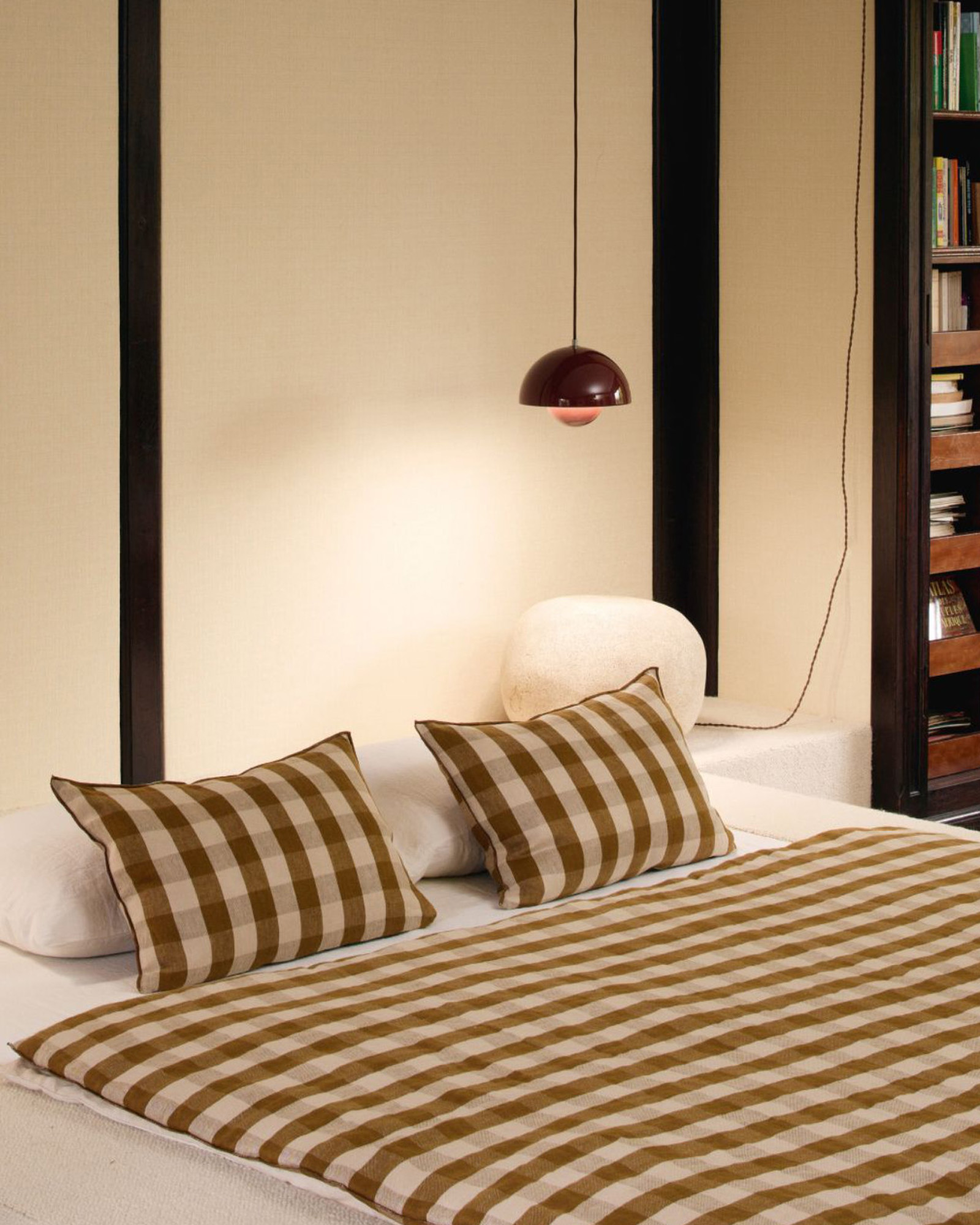 Kussen VICHY COTTAGE Kaki