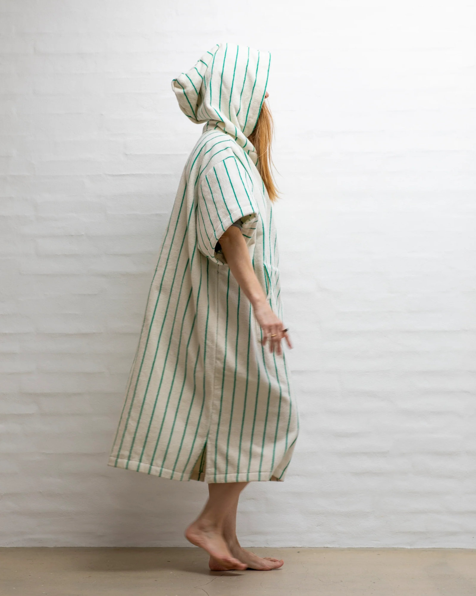 Poncho NARAM Pure white & grass