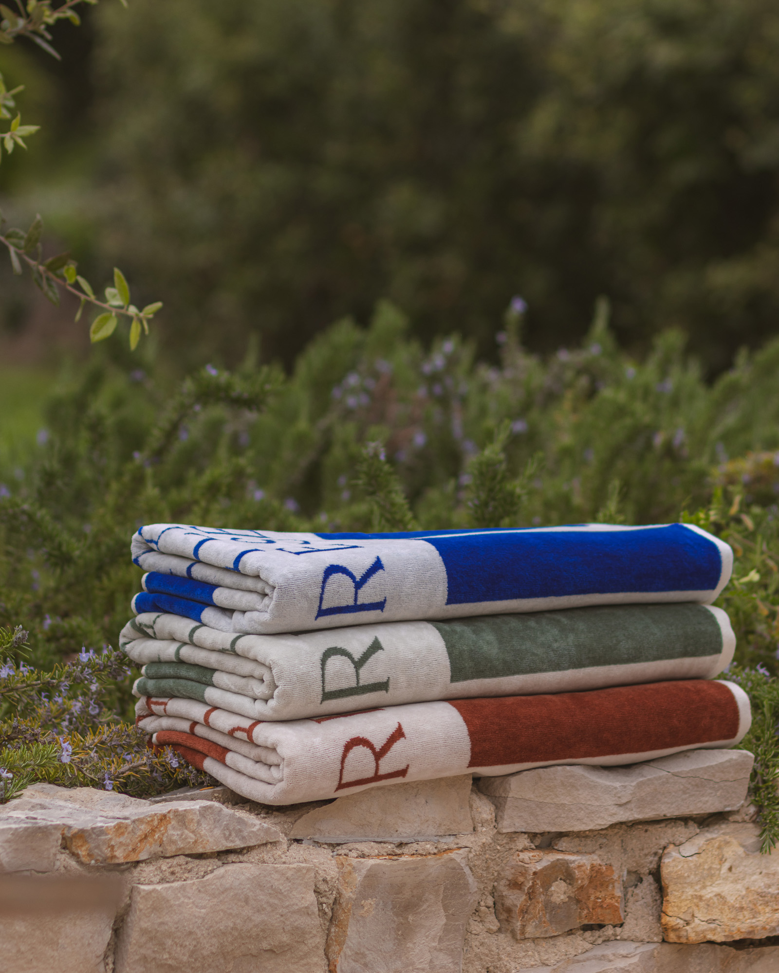 Strandlaken PLACE RESERVEE Mykonos Blue 