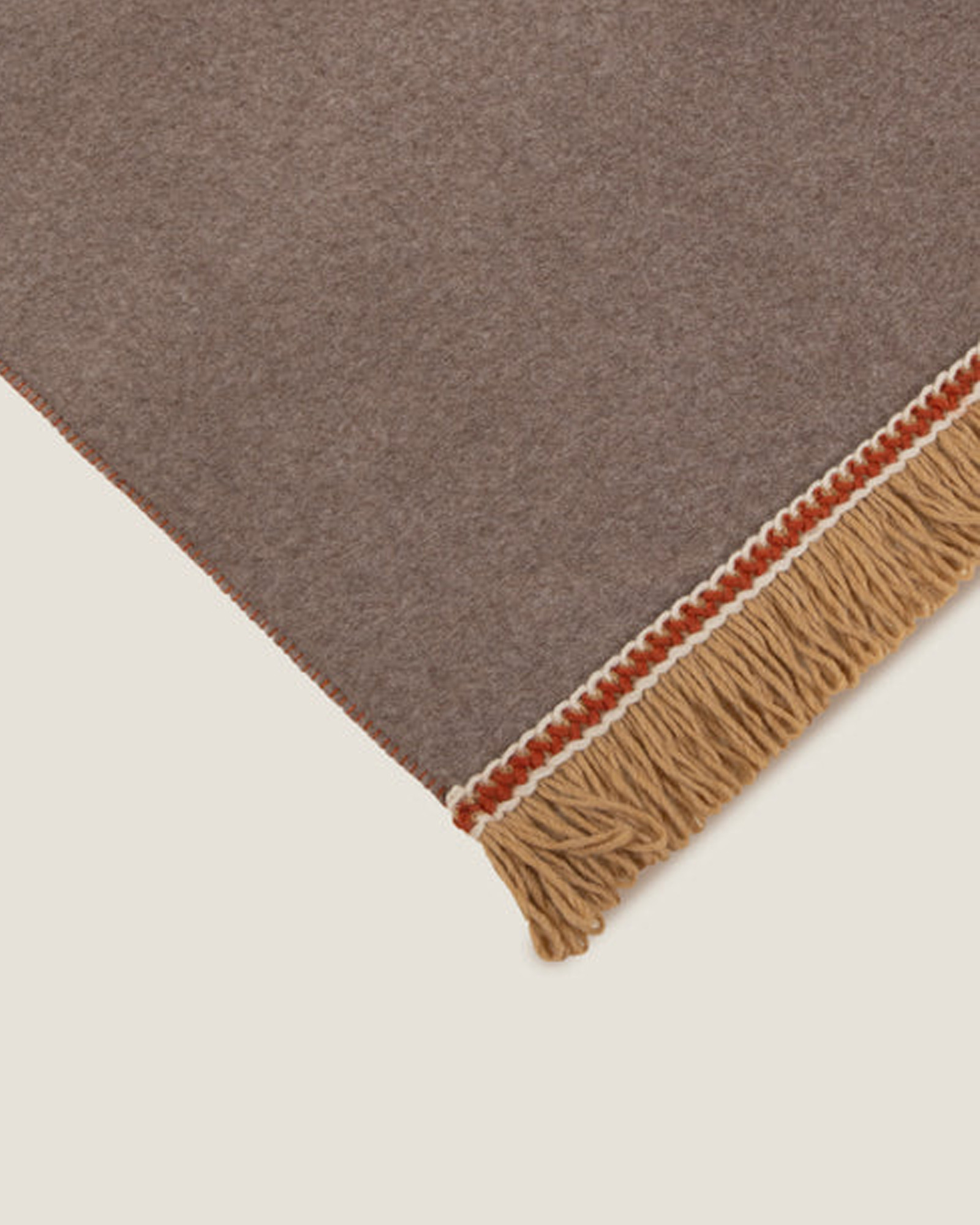 Plaid FRINGES Taupe