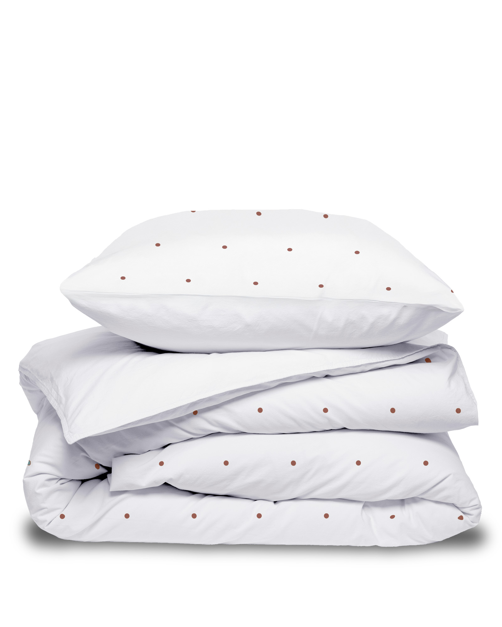 Bed linen set DOTS Cinnamon