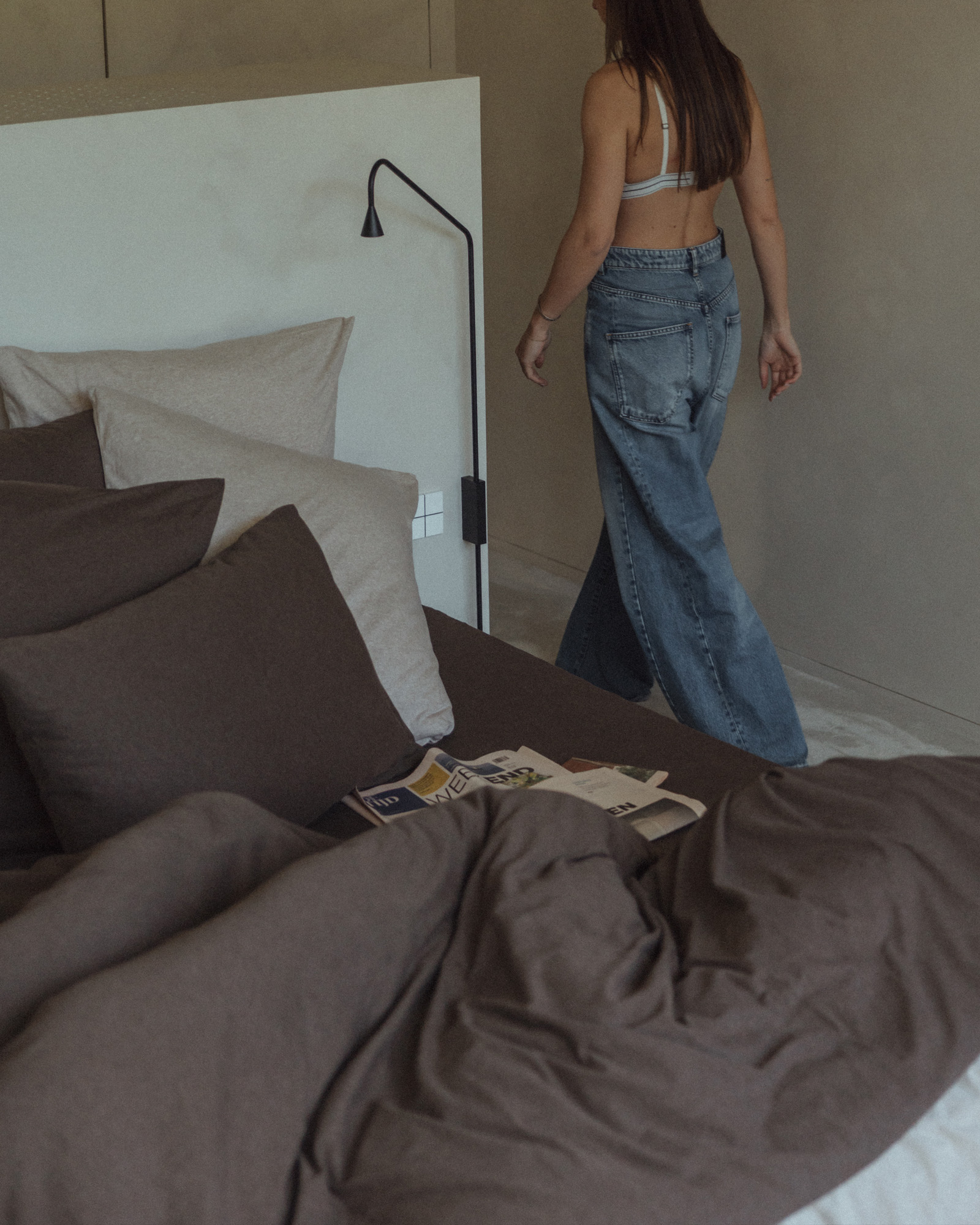 Drap housse SUNDAY JERSEY Brown melange