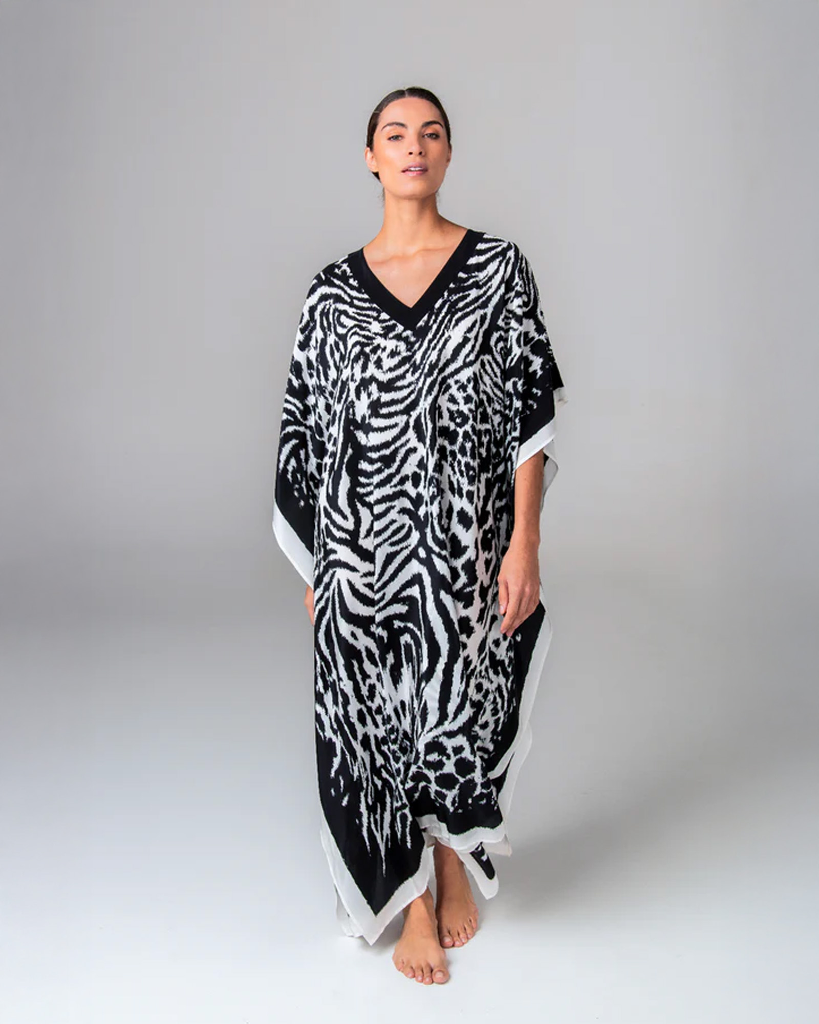 Kaftan FRIDA Animals Black