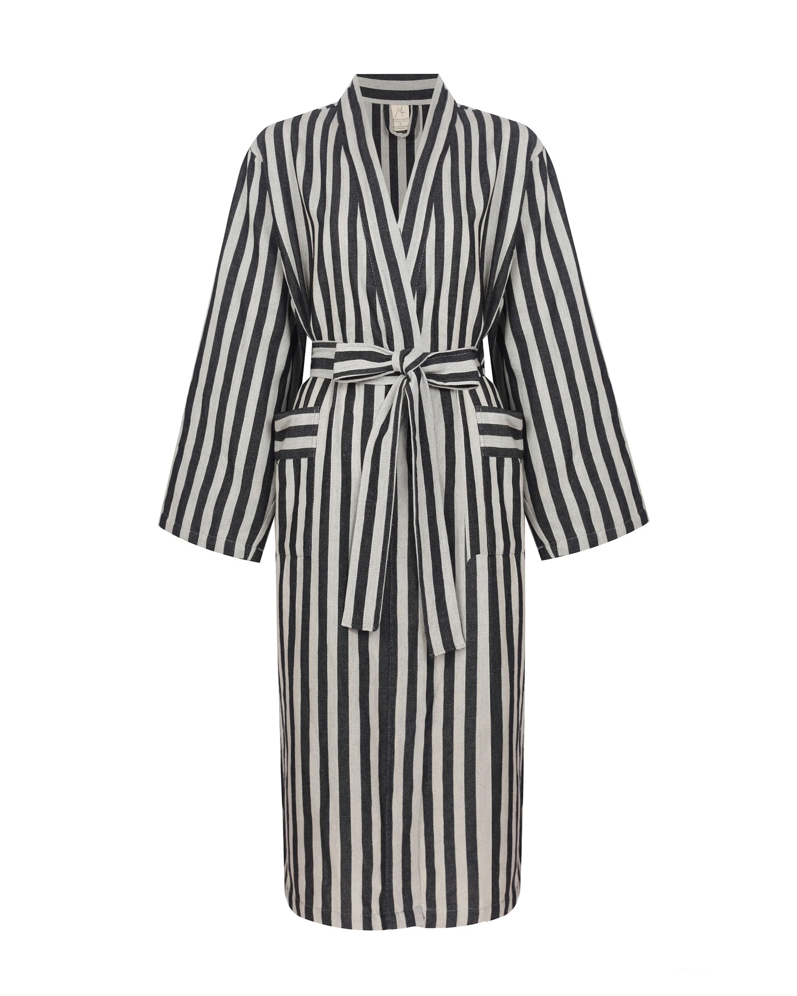 Bathrobe STRIPED Black