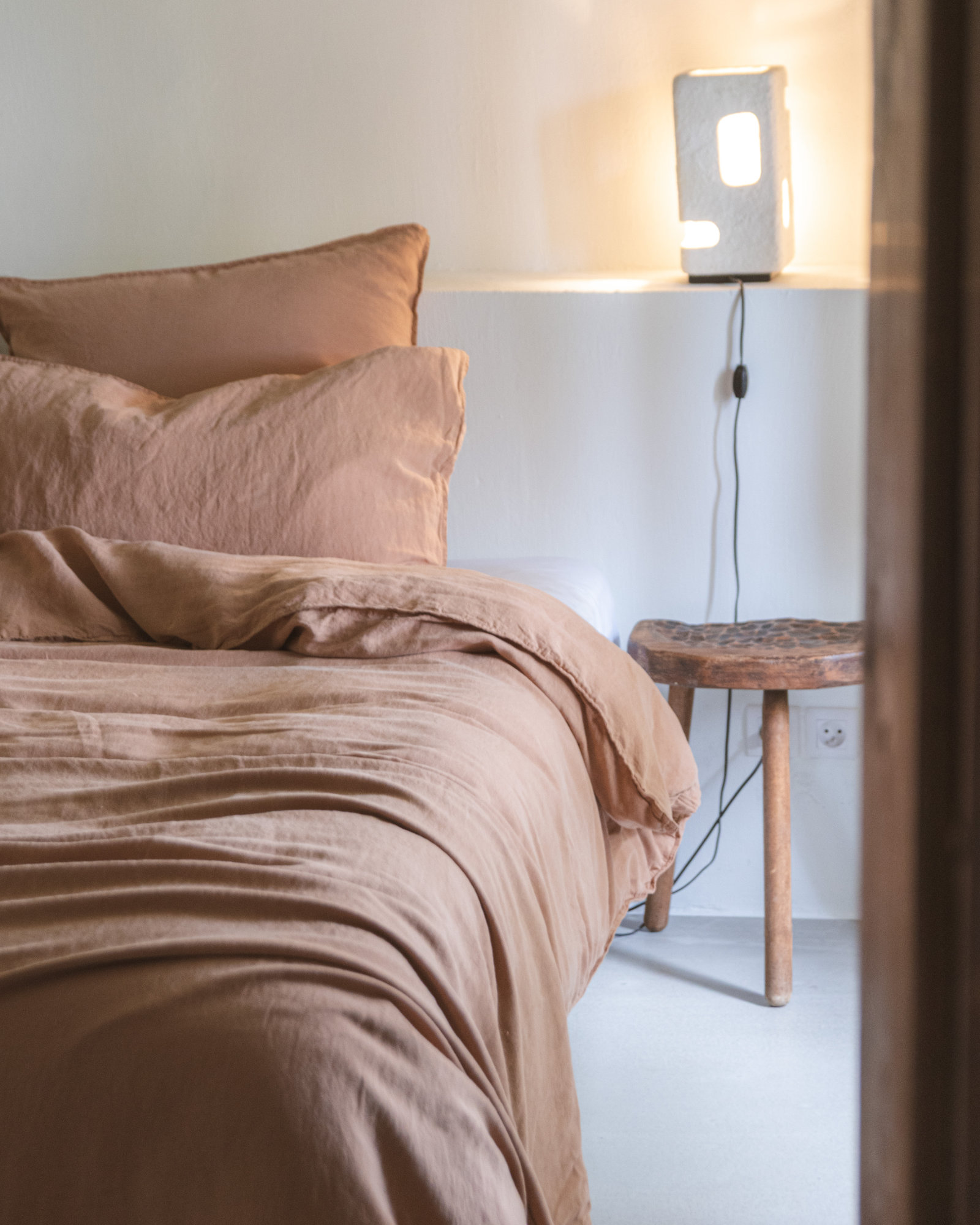 Bedsprei Franje LINEN STORIES Earth