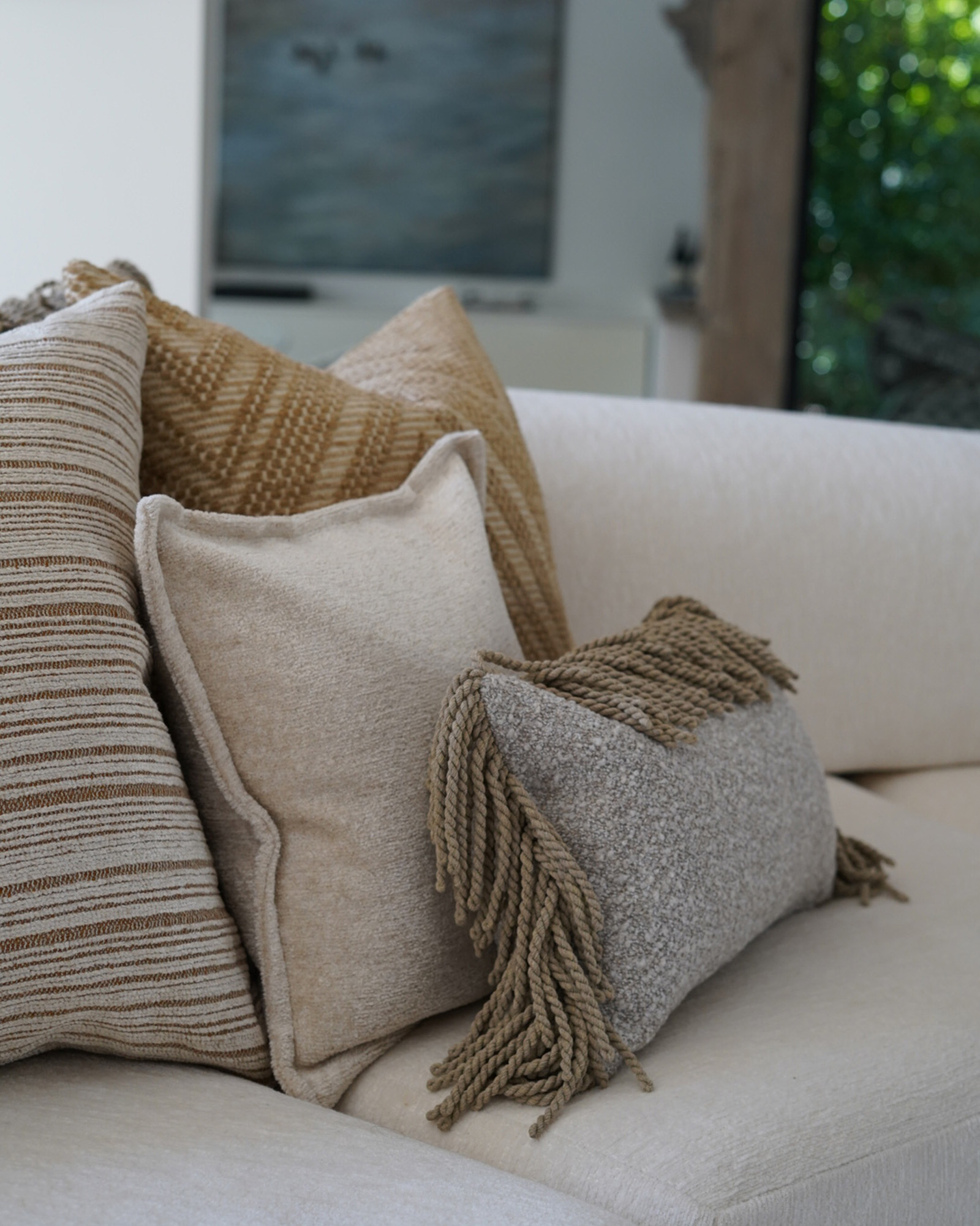 Kussen SARA Light Caramel