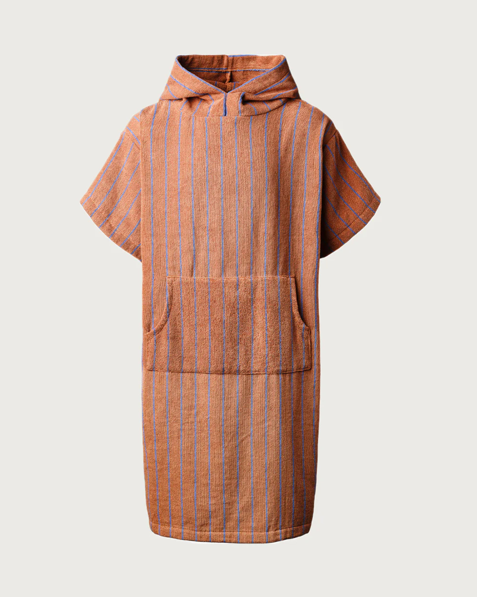 Poncho NARAM Camel & ultramarine blue