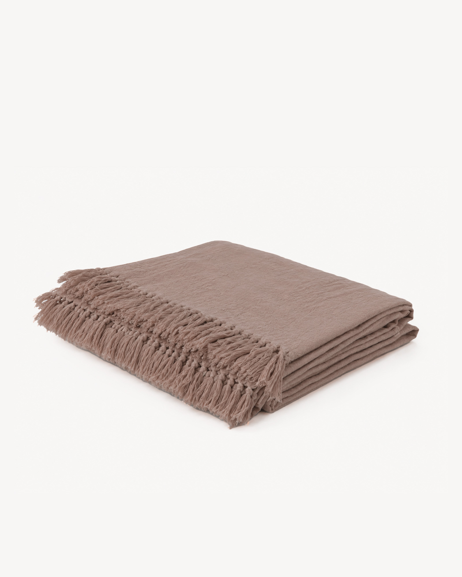 Bedsprei Franje LINEN STORIES Wood