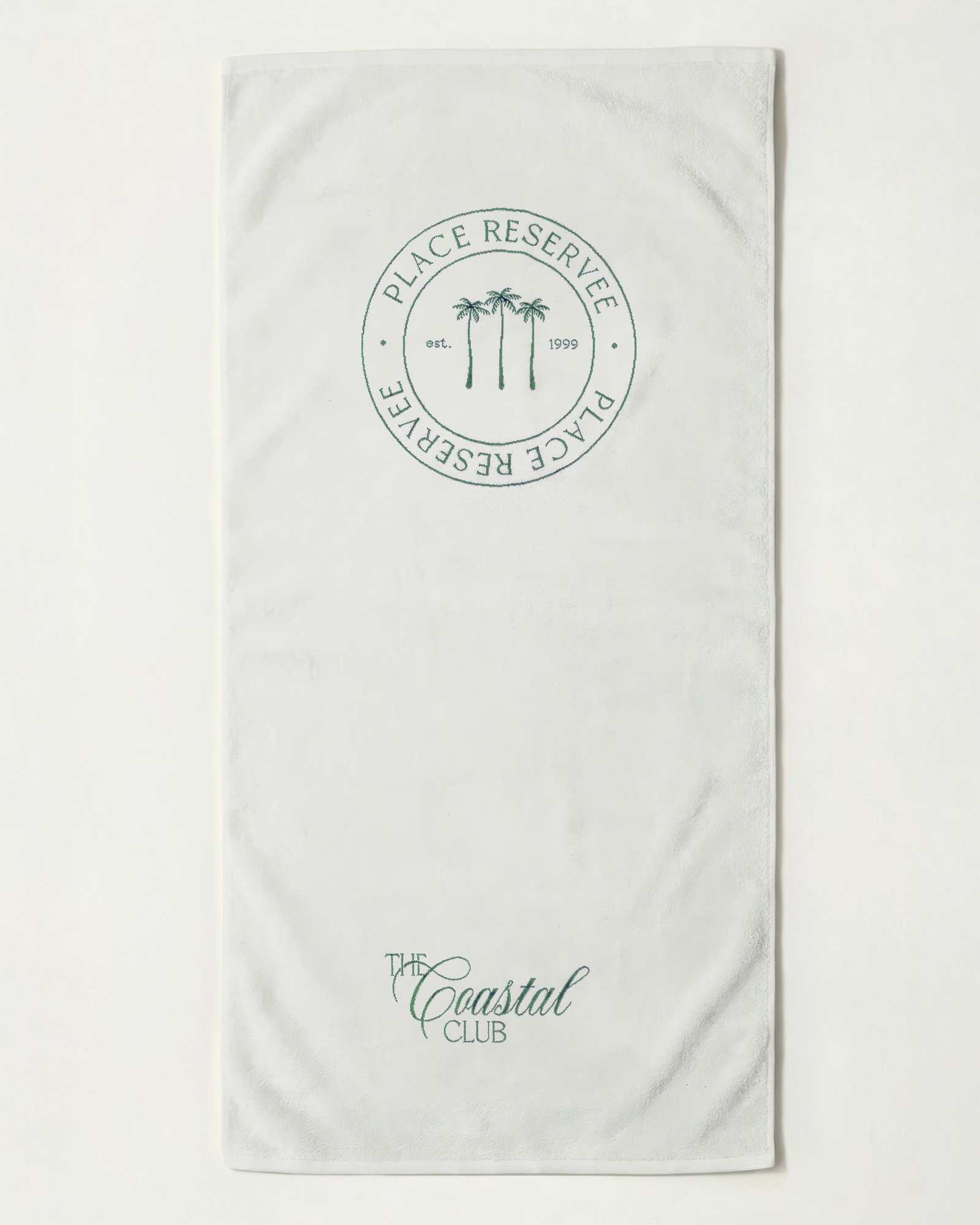 Beach towel COASTAL CLUB Ecru/Eucalyptus