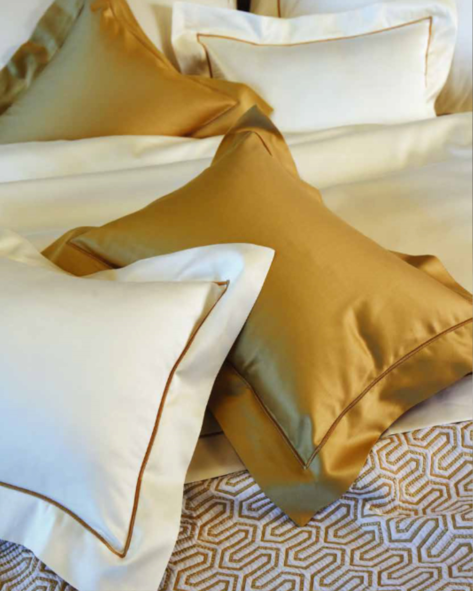 Dekbedset BOURDON White/Gold
