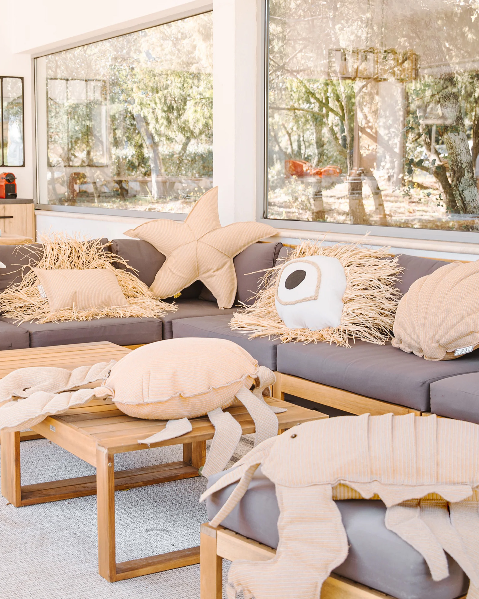 Cushion RAPHIA Coquillage