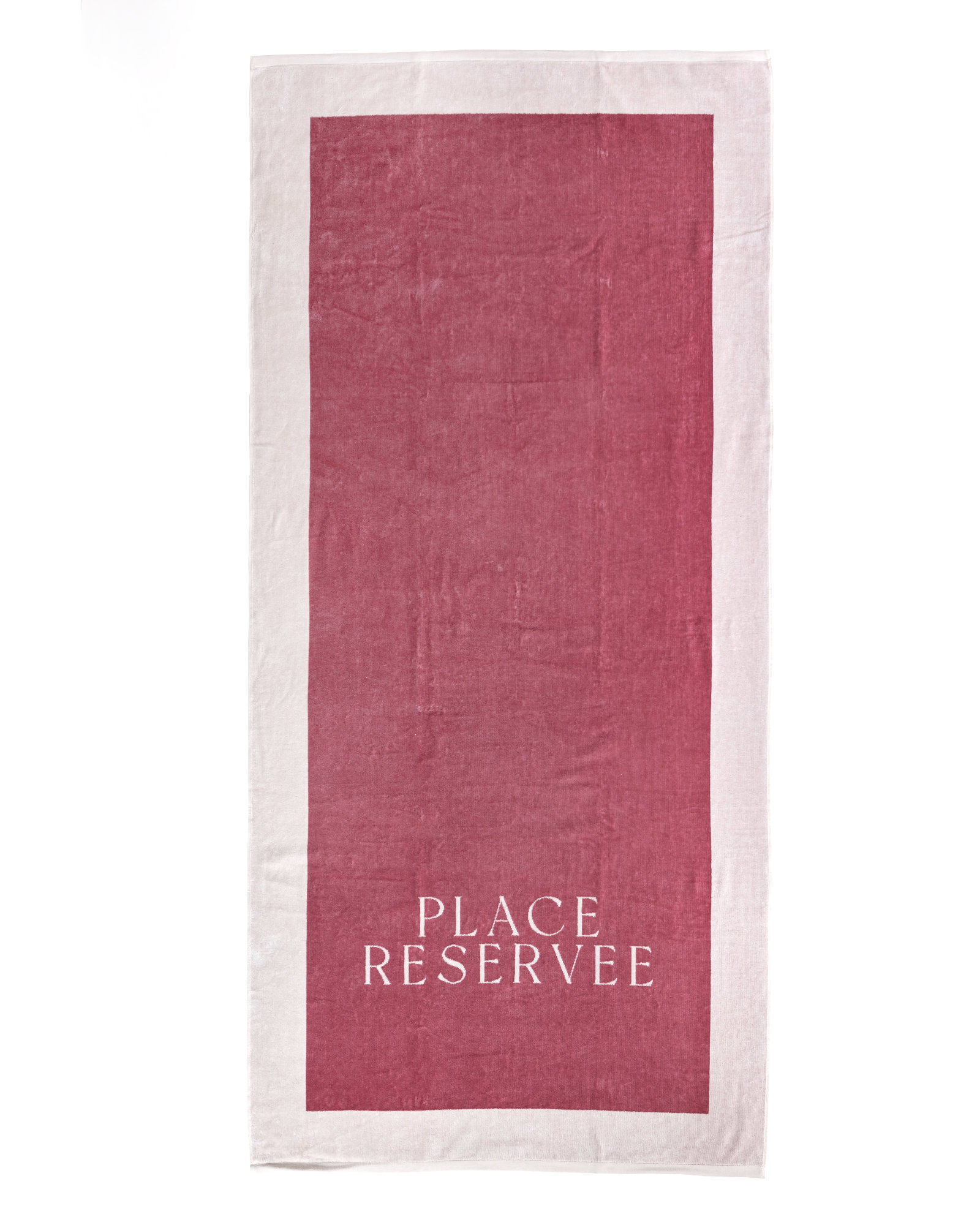 Place Reservee - Beach towel UNI PLACE RESERVEE Lychee - 100x200 cm Classic - Lychee