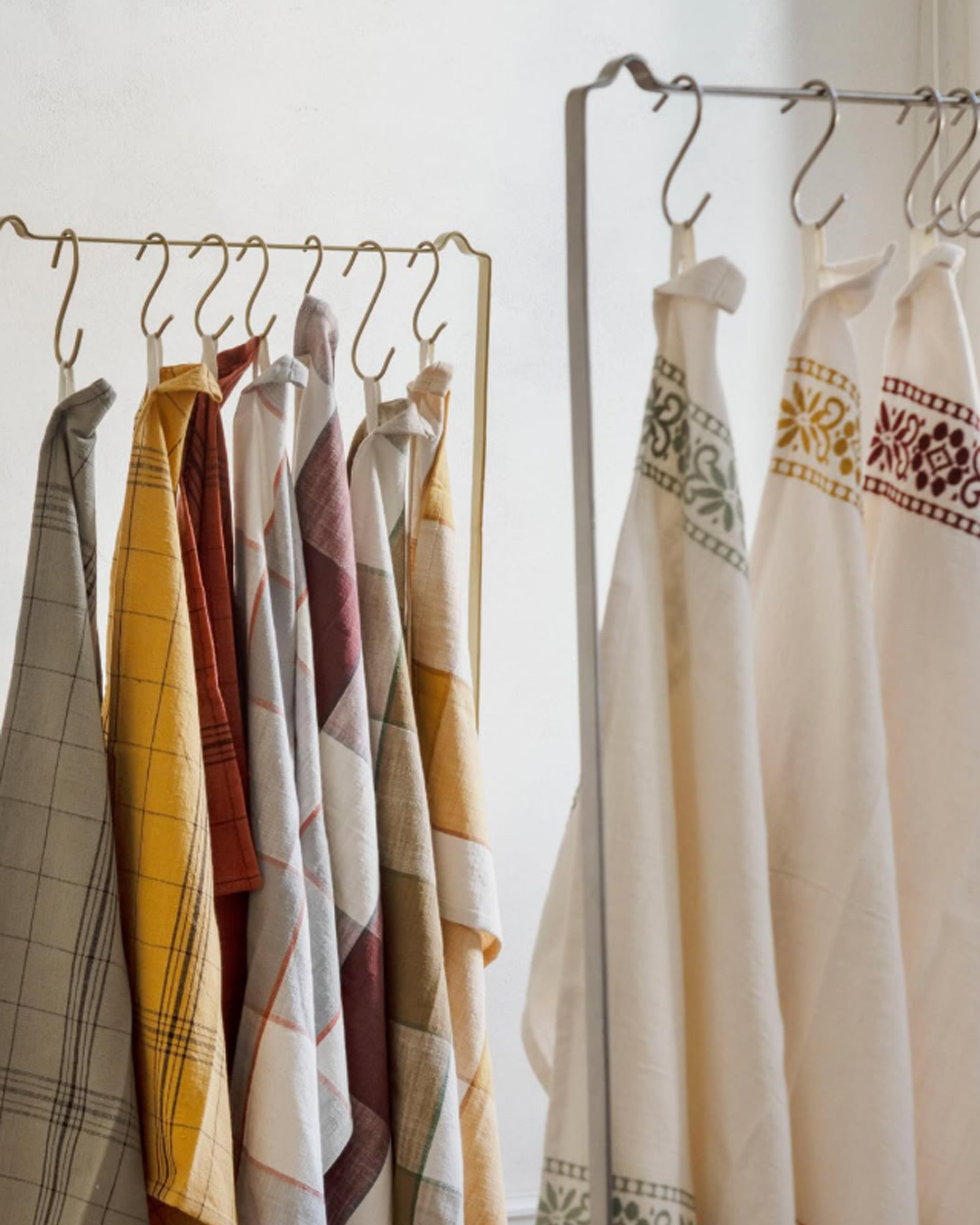 Keukenhanddoek CHECKED Syrah, charcoal, off white