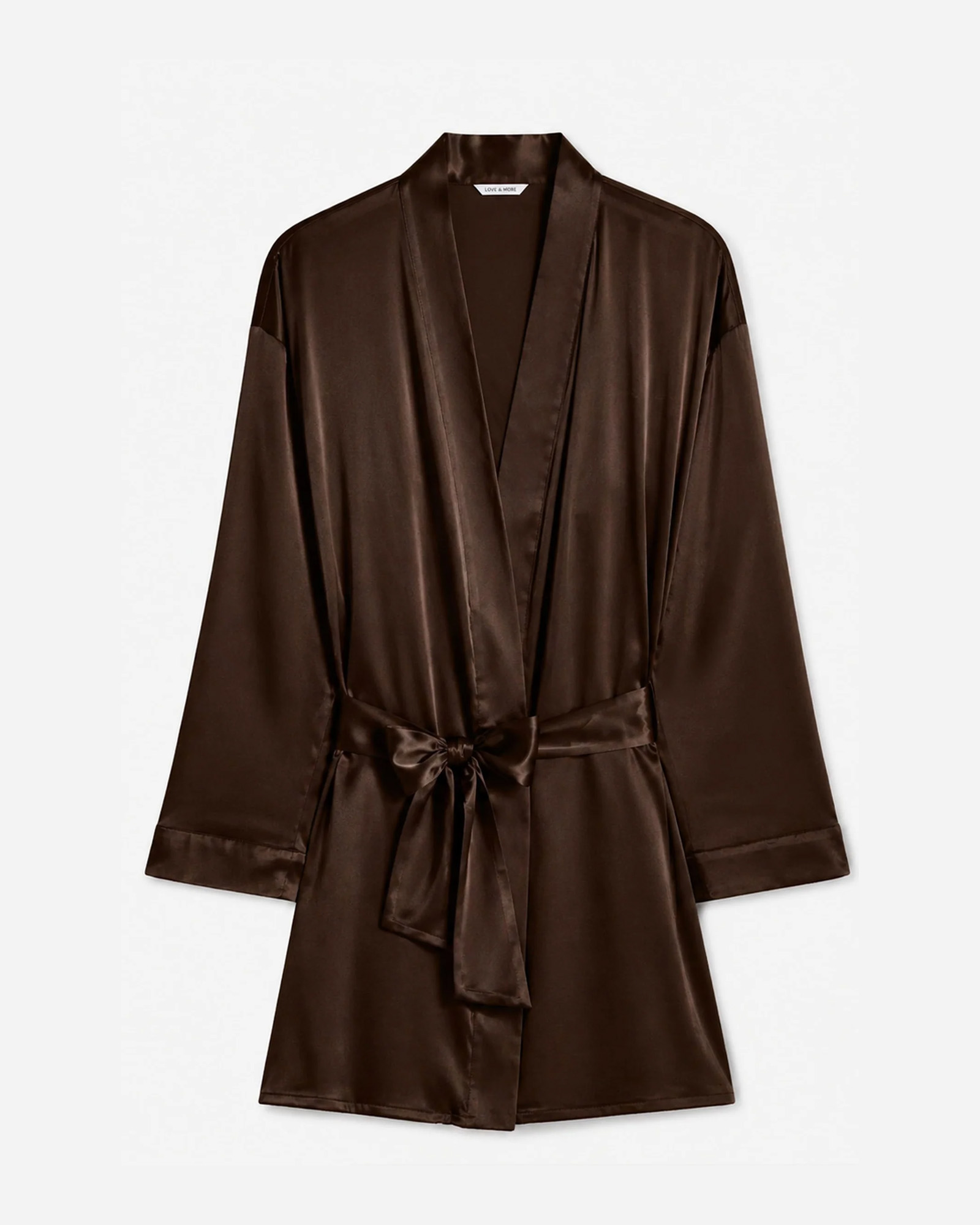 Badjas PREMIUM SILK Chocolate au nuit