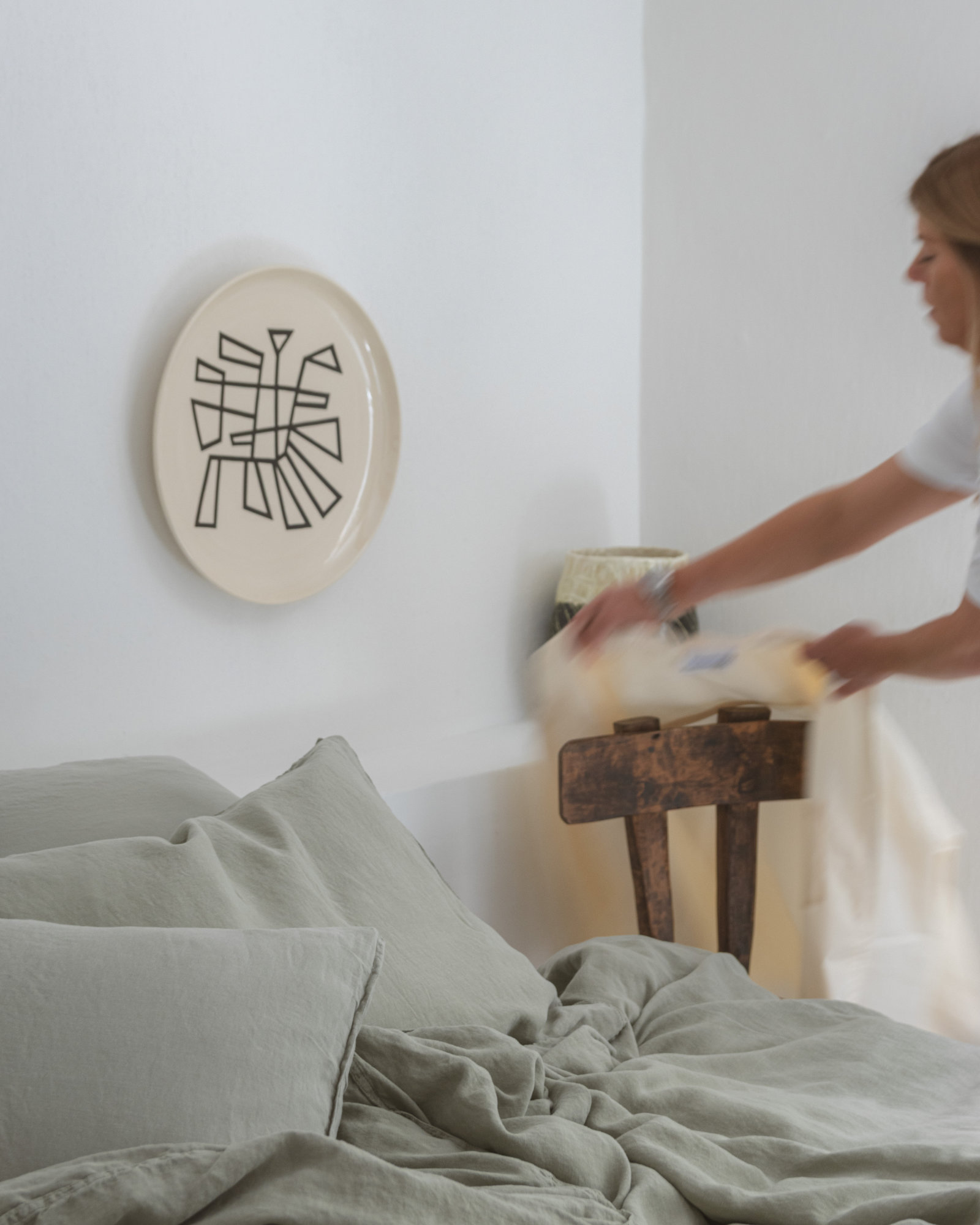 Pillowcase LINEN STORIES Seagrass