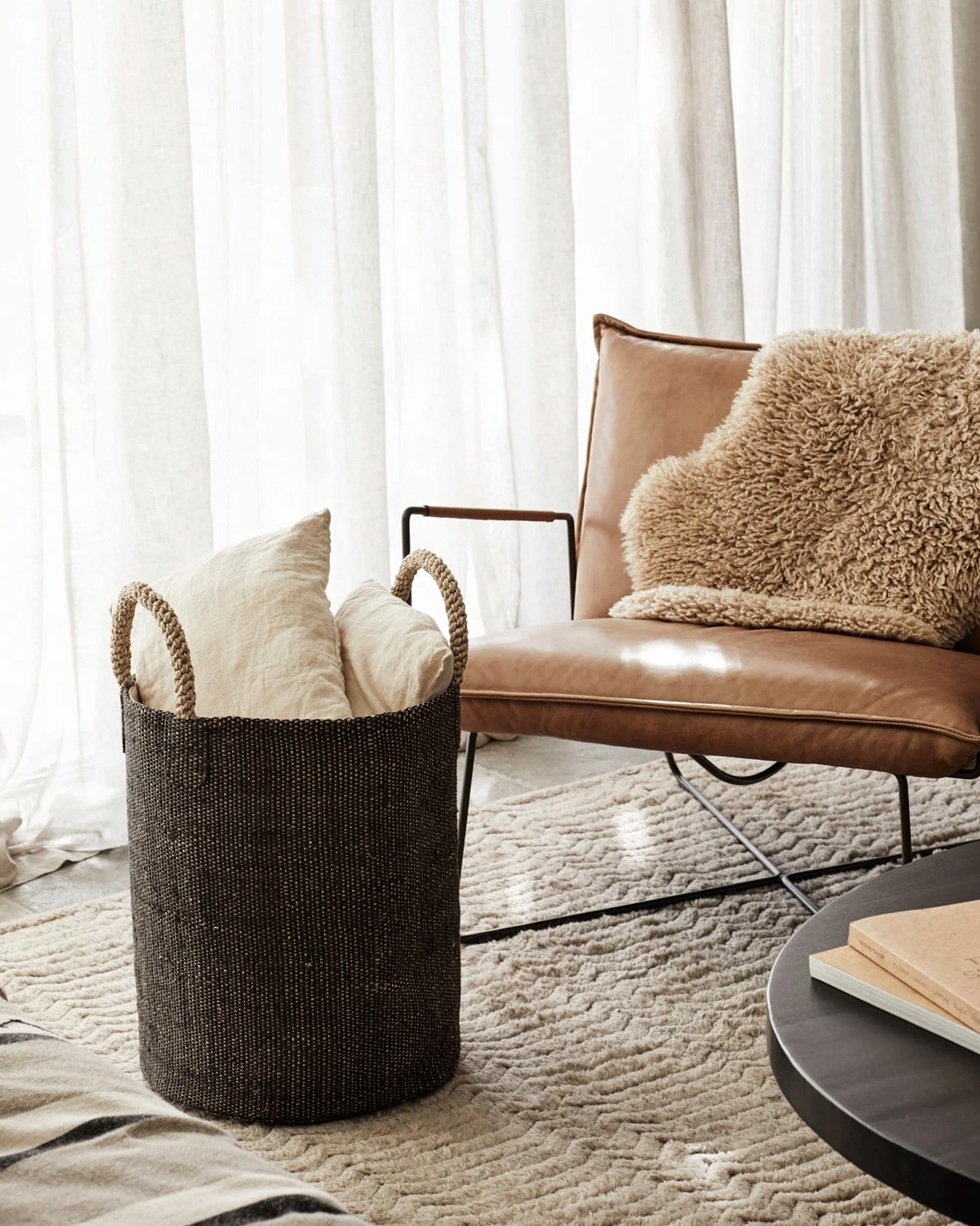 Laundry basket BODA Charcoal