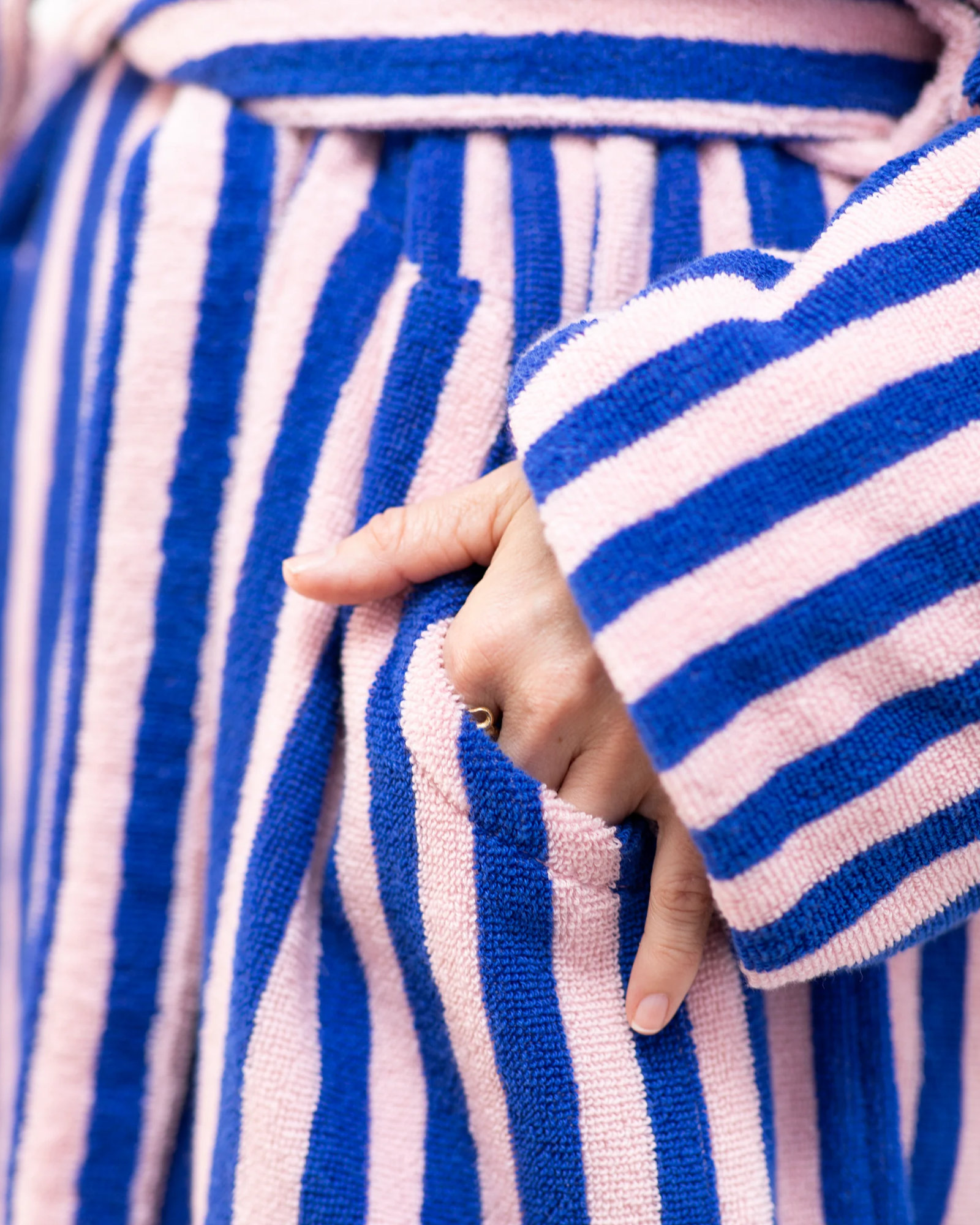 Bathrobe NARAM Dazzling blue & rose