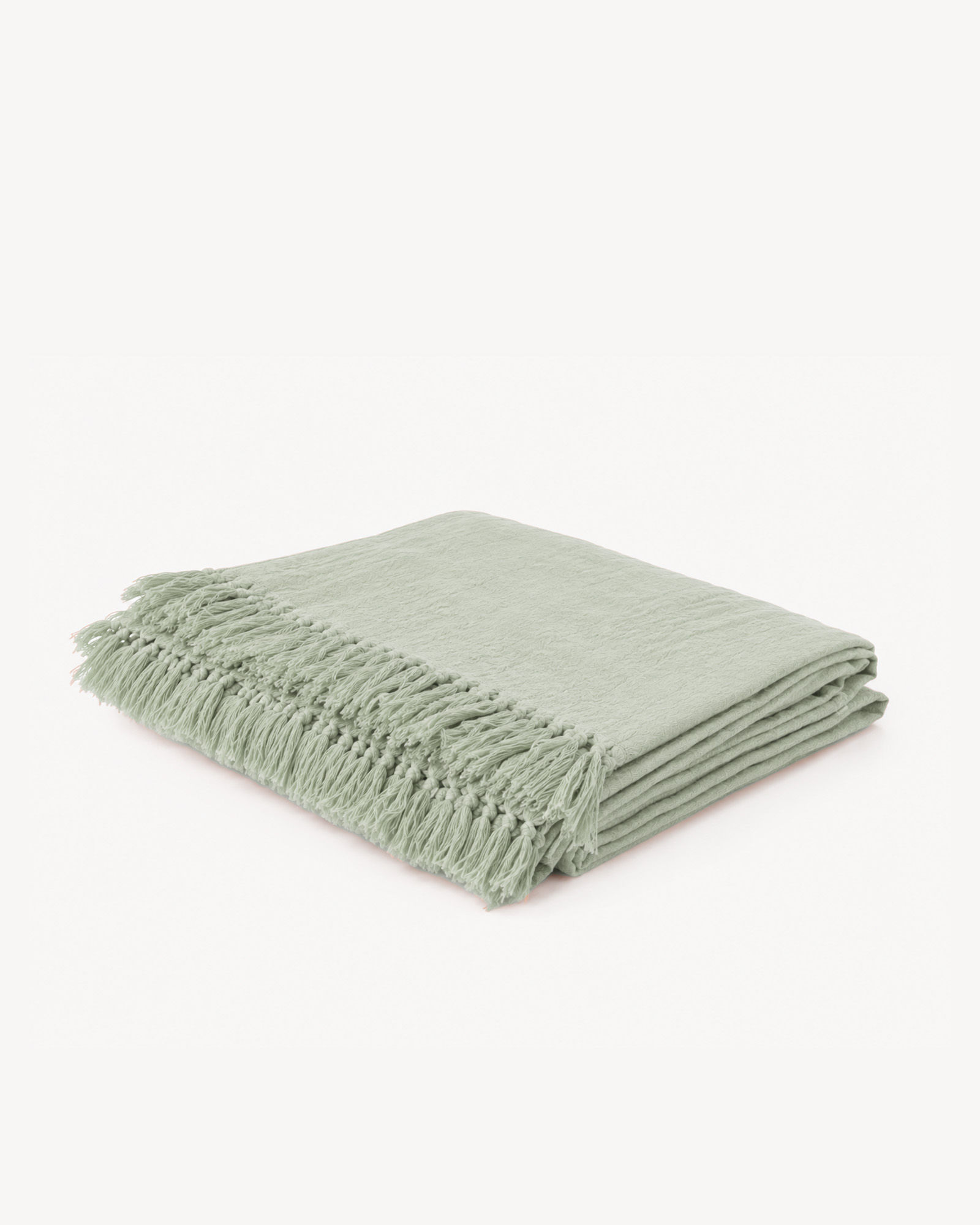 Bedsprei Franje LINEN STORIES Seagrass
