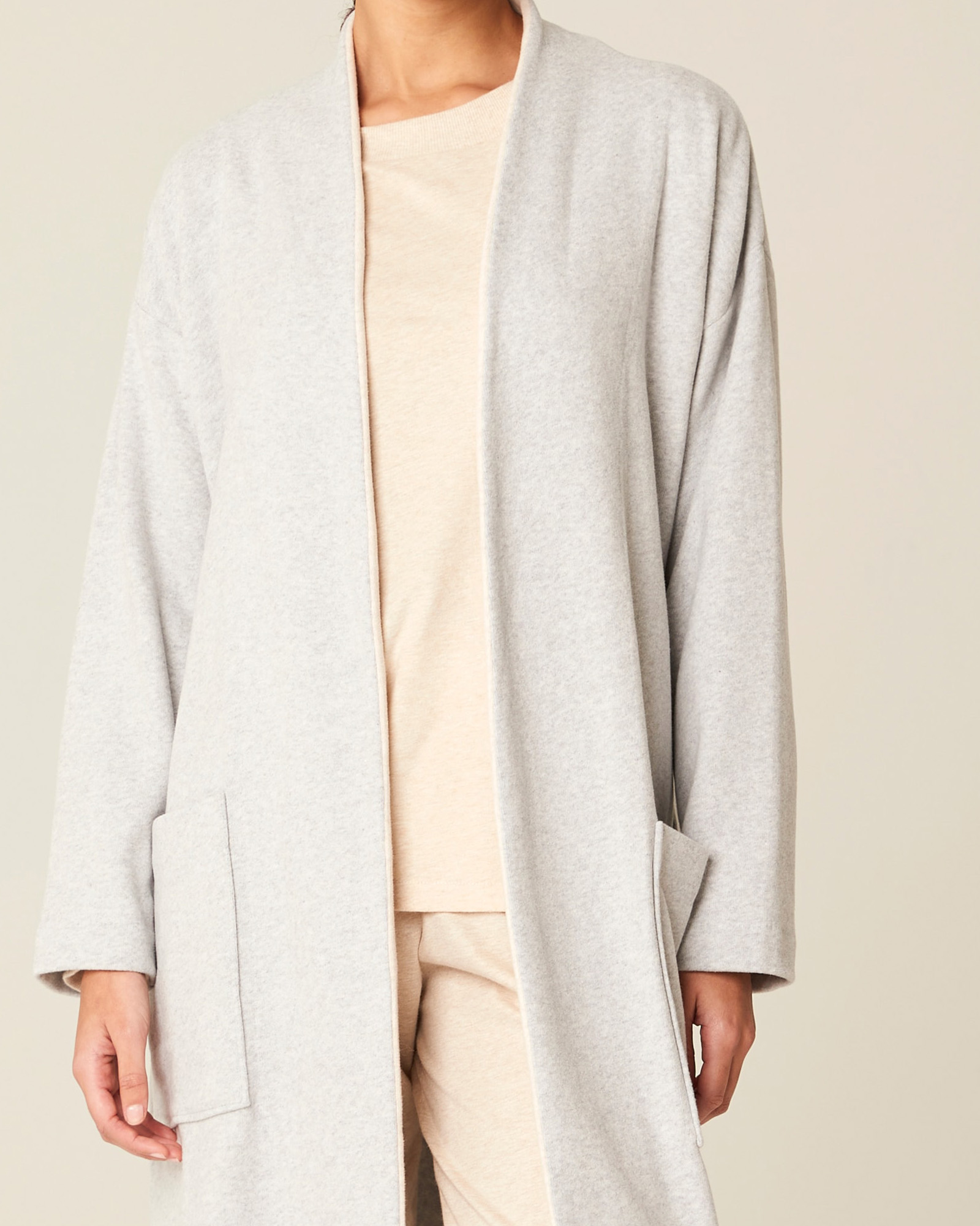 Badjas BELLA Grey chiné/beige chiné