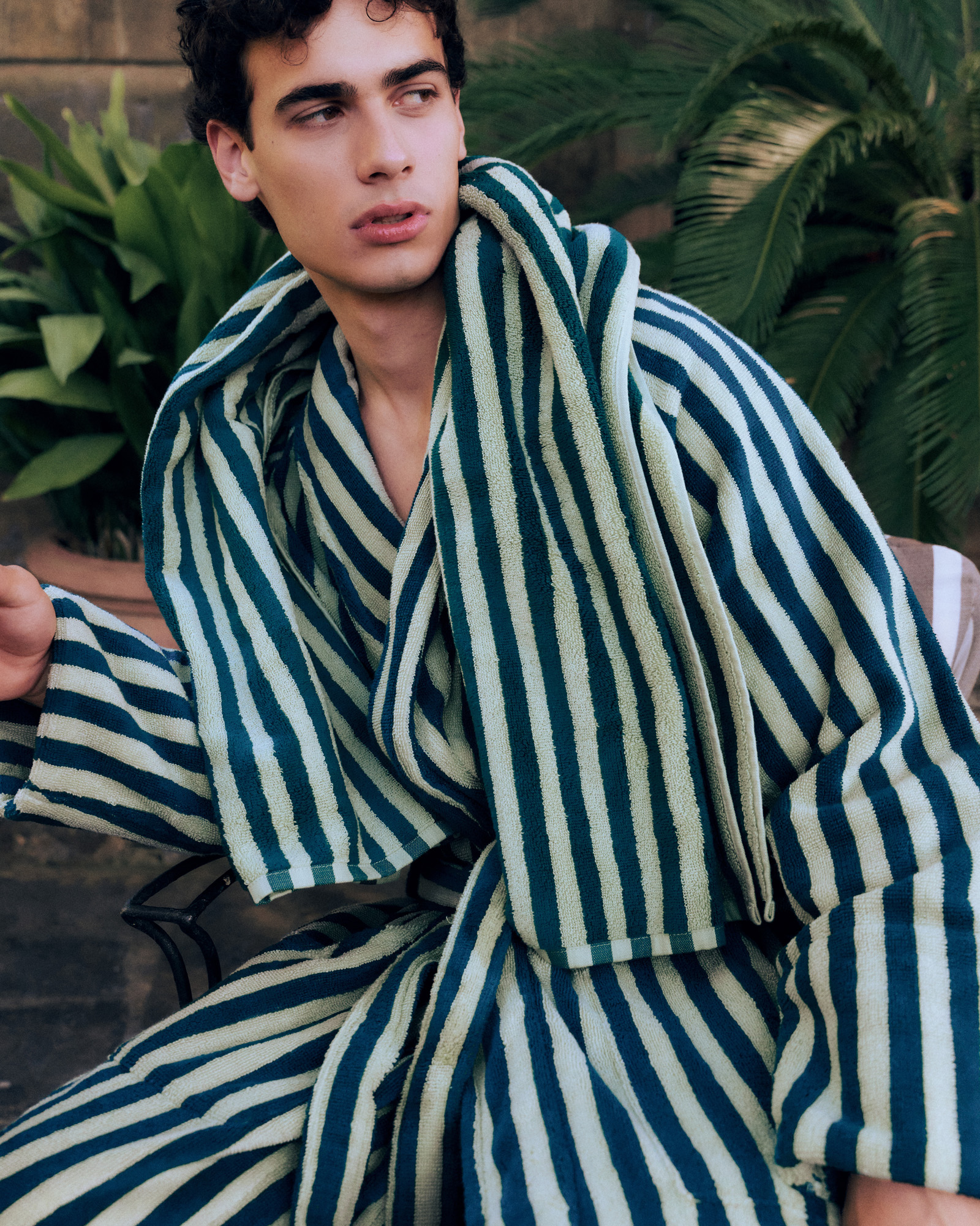 Bathrobe NARAM Seafoam & deep teal